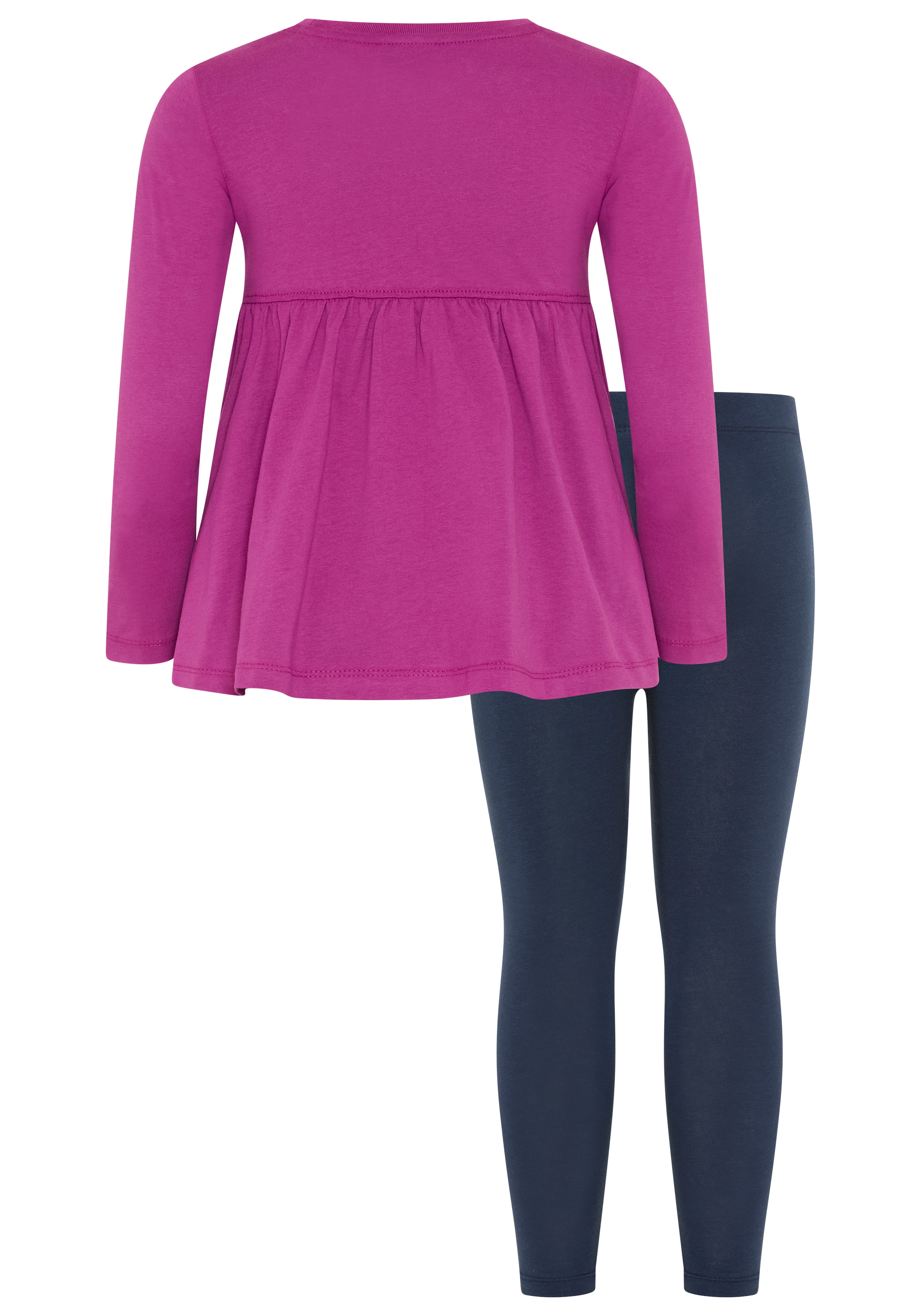 KIDSWORLD Langarmshirt & Leggings »2tlg. Set Shirt + Leggings mit schöner Paillettenapplikation« Set, 2, 2 Süsses Outfit für kleine Mädchen