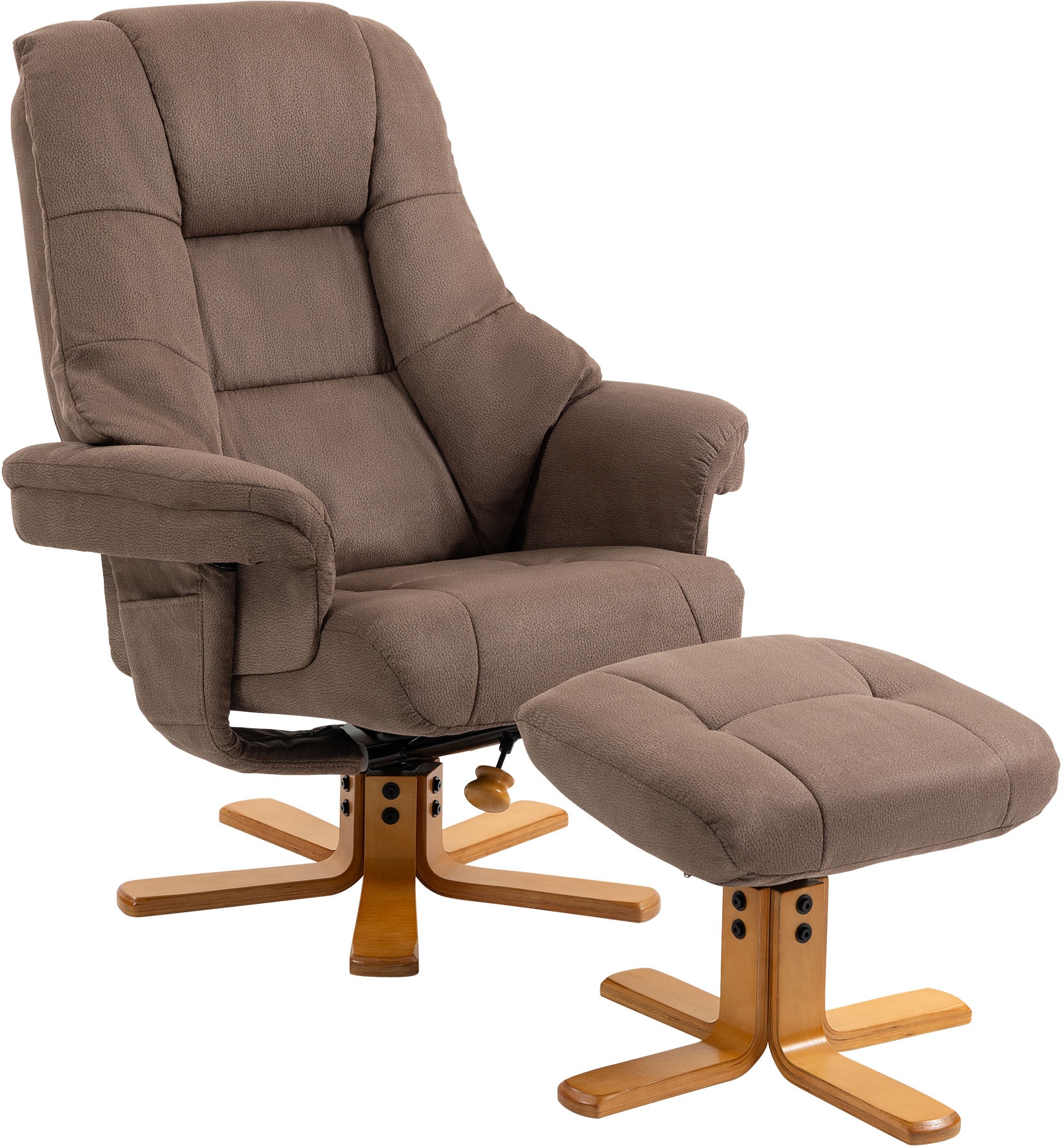 Duo Collection TV-Sessel »Bordeaux« mit Hocker und Relaxfunktion, 360 Grad drehbar