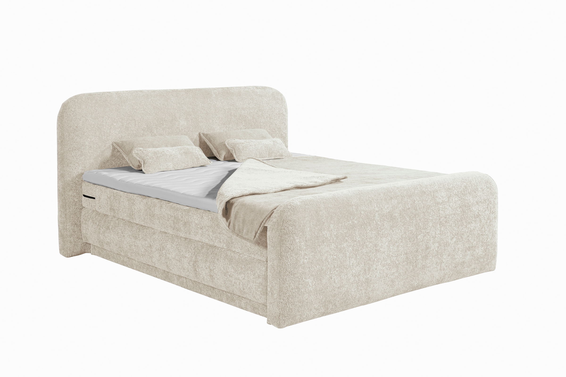 ED EXCITING DESIGN Boxspringbett »AROSA in der Breite 180cm, inkl. Bettkasten und Topper« inkl. Fussteil, in verschiedene Farben erhältlich