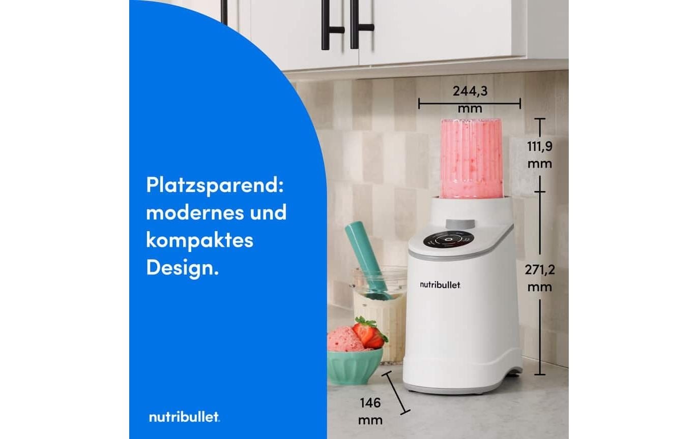 nutribullet Machine à glace »nutribullet Chill, 5 Programme, 3 Behälter (NBD0503W)« 500 W Glace, gelato, sorbet, smoothie bowl, yaourt glacé