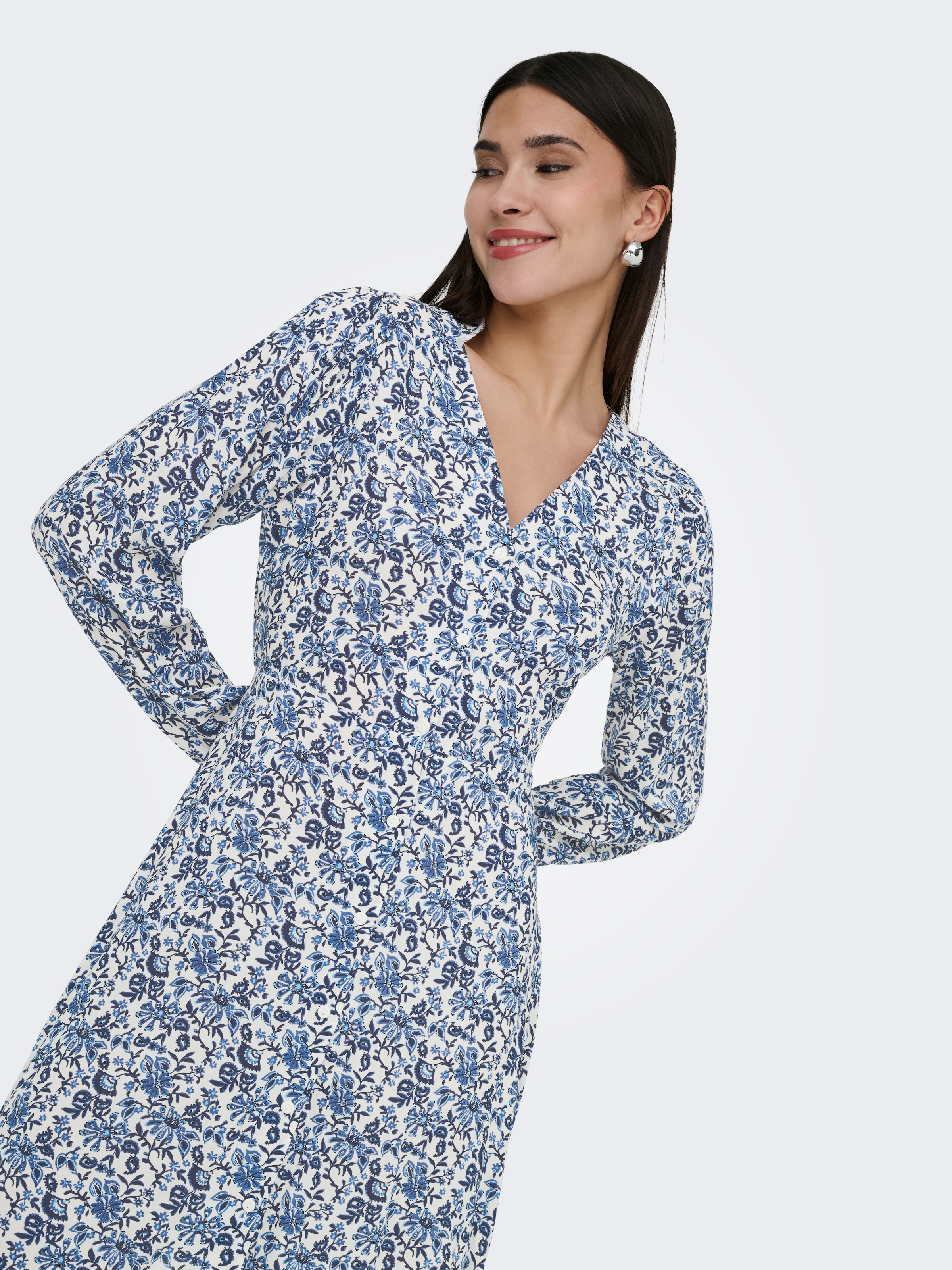 ONLY Robe imprimée »ONLEVIDA L/S SHORT DRESS WVN NOOS«