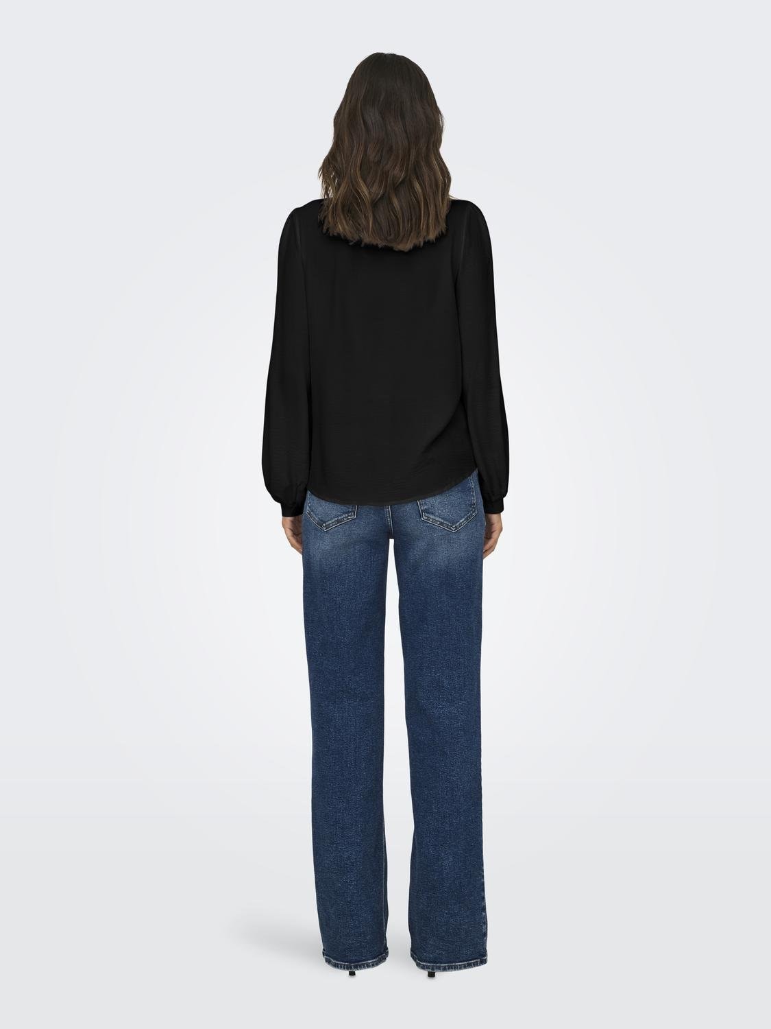 ONLY Blouse chemise »ONLMETTE PEARL LS SHIRT WVN« fibre synthétique, coupe régulière