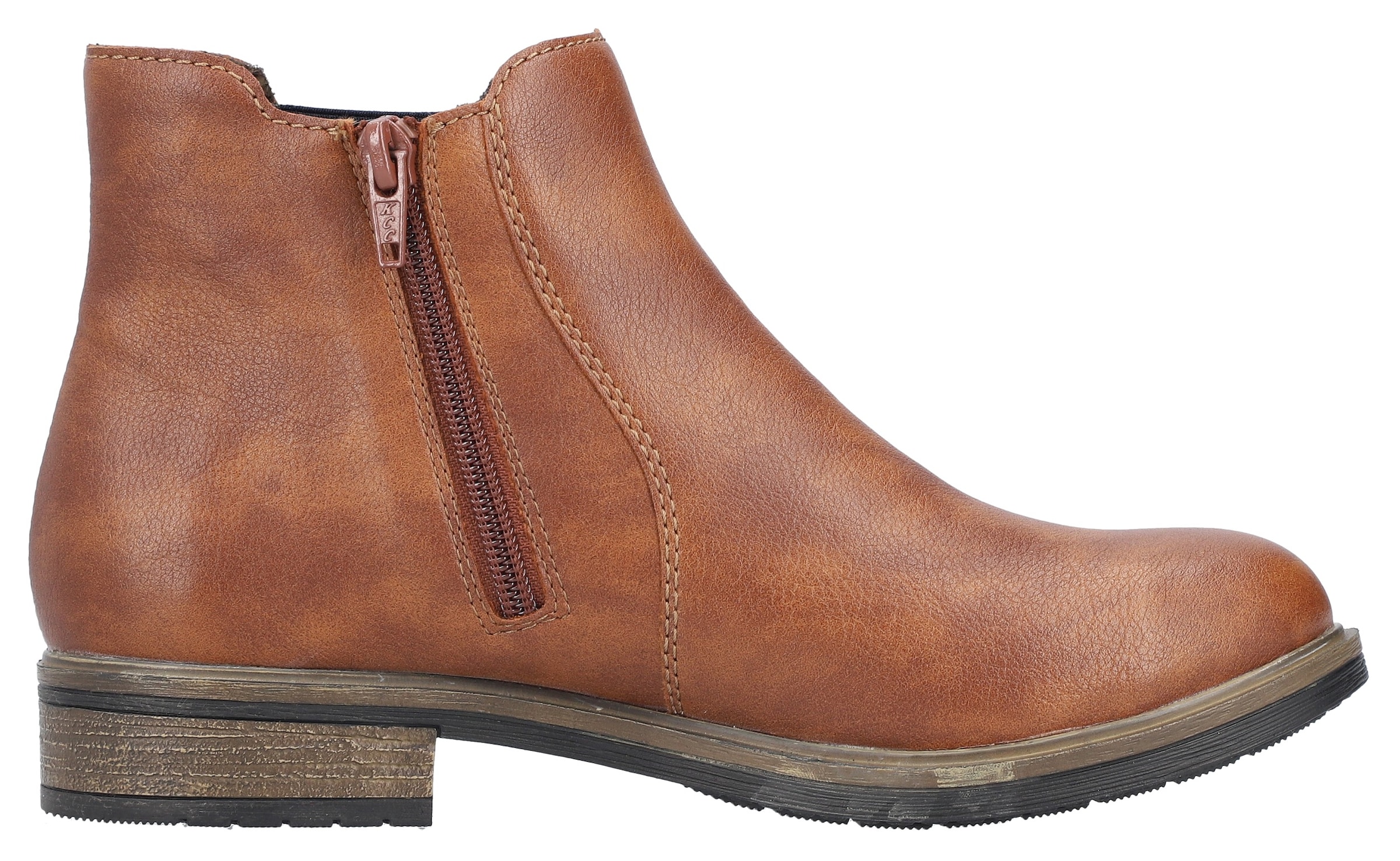 Rieker Chelseaboots  , Schlupfboots, Stiefelette, Blockabsatz, mit wärmendem Textilfutter