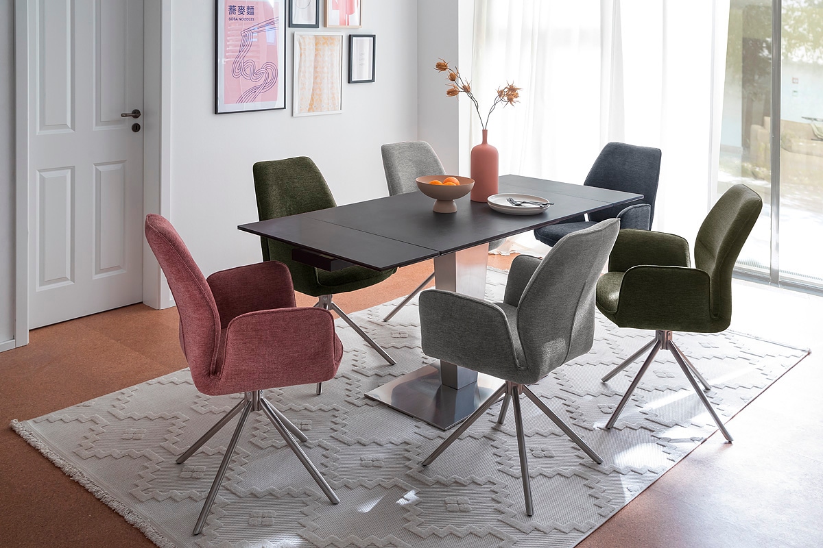 MCA furniture Chaise de salle à manger »GREYTON« () (2er-Set), drehbar 180°, Belastbarkeit 120 kg, Sitzhöhe ca. 50 cm