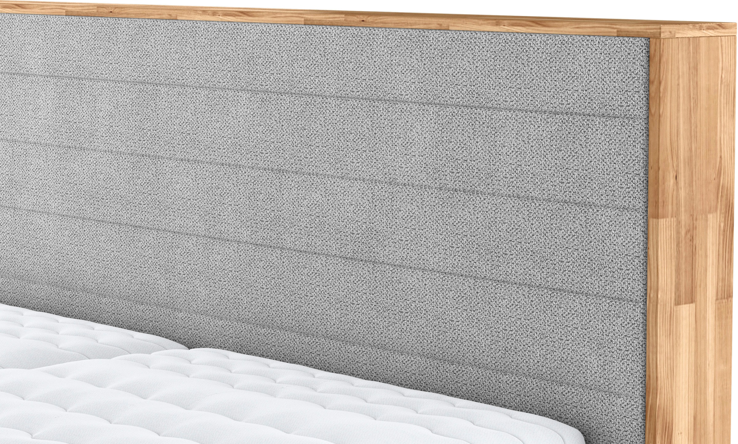 COTTA Lit rembourré »PESETA inkl. Lattenrost und Stauraum, erhältlich in 160cm & 180cm« mit Echtholzleiste und gepolstertem Kopfteil