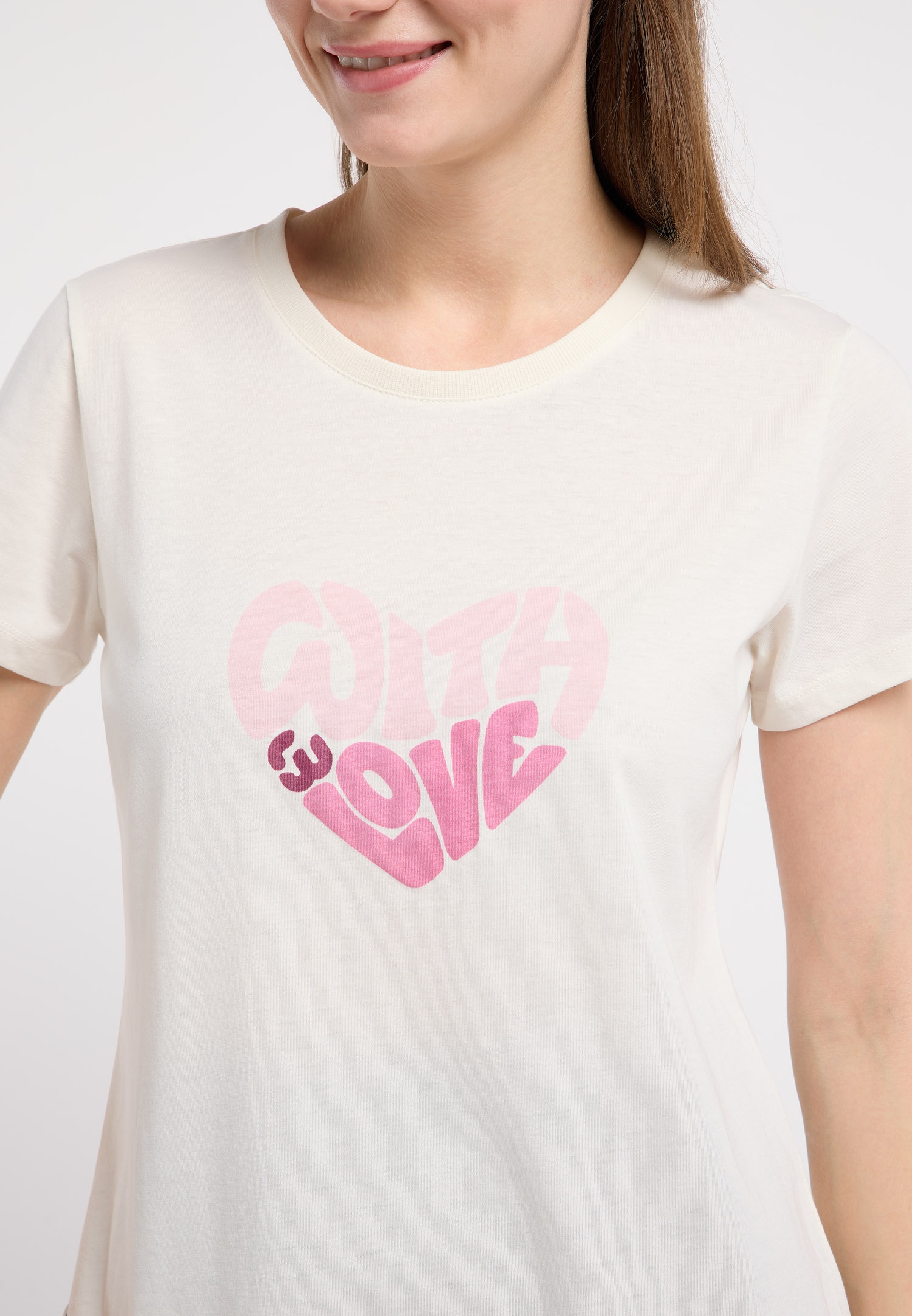 Ragwear T-shirt à manches courtes »MINTTA PP« Coupe classique avec imprimé cœur et finition douce