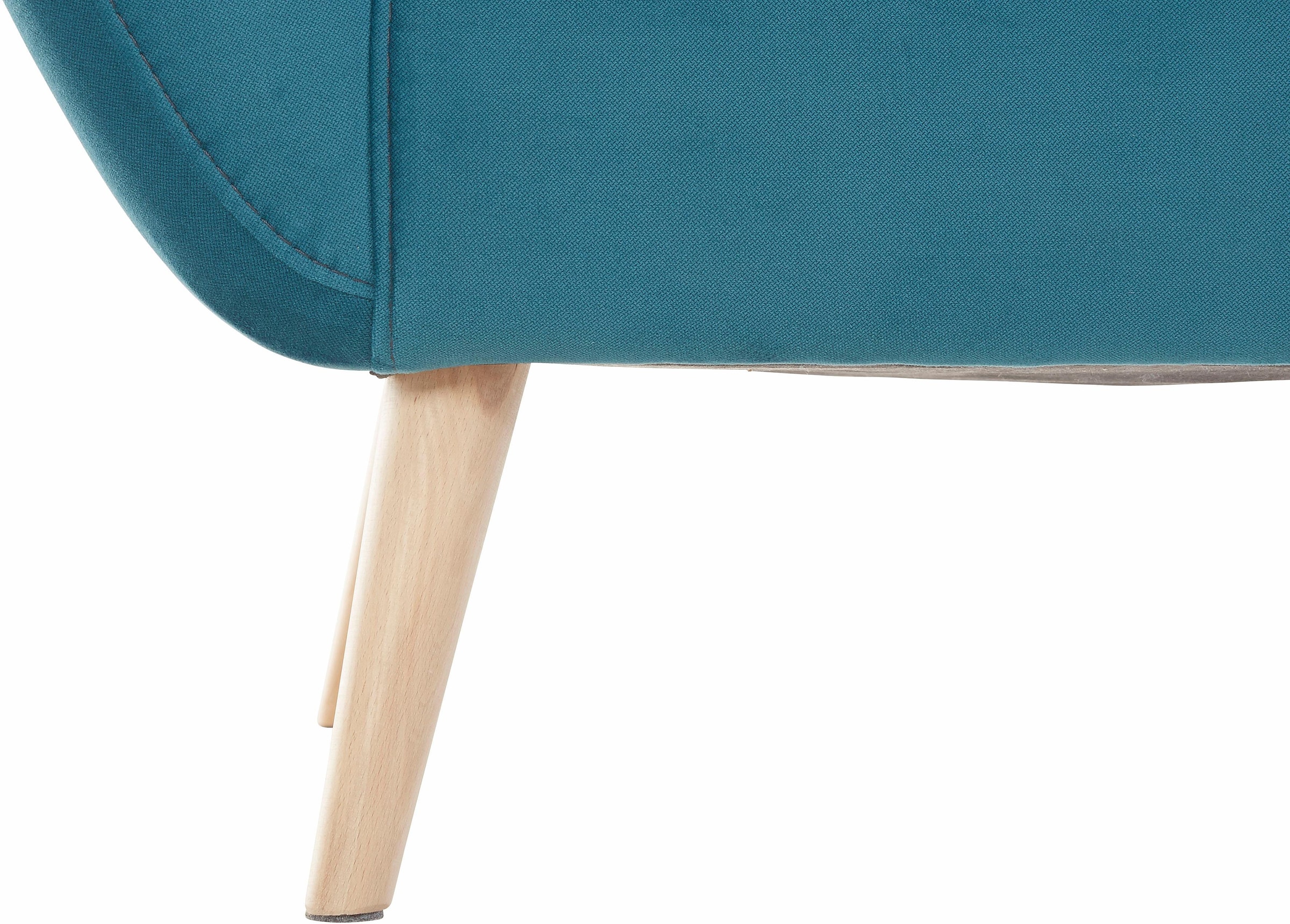exxpo - sofa fashion Fauteuil »Scandi, Loungesessel mit tollem Sitzkomfort, hochwertige Polsterung« bequem, hohe Holzfüsse