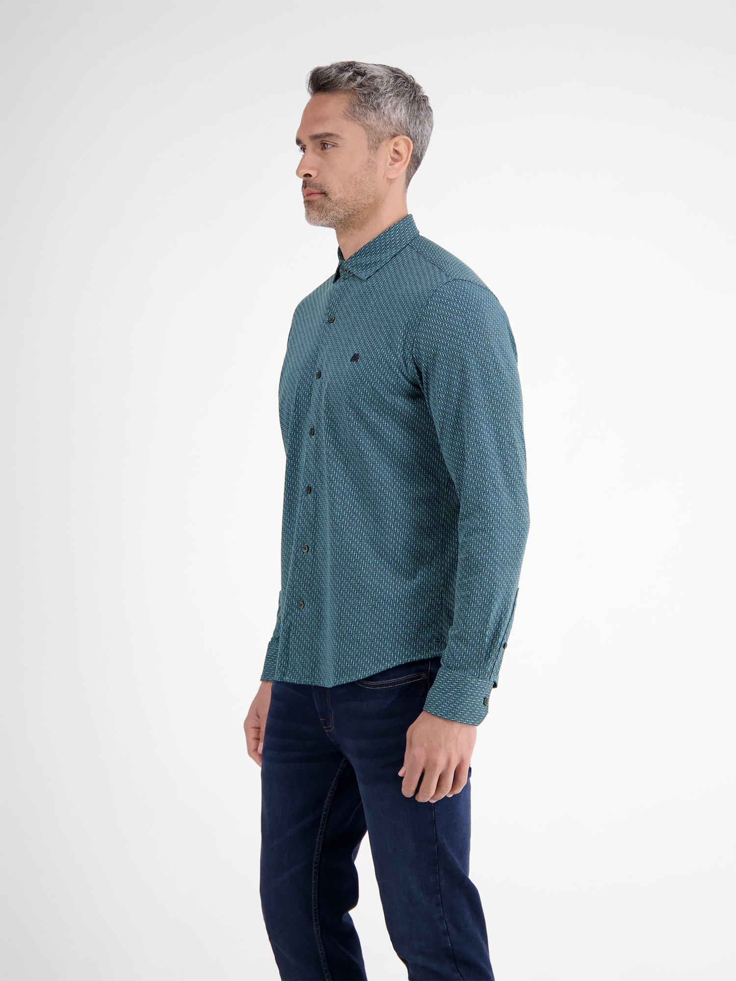 LERROS Langarmhemd »LERROS Jersey Herrenhemd«