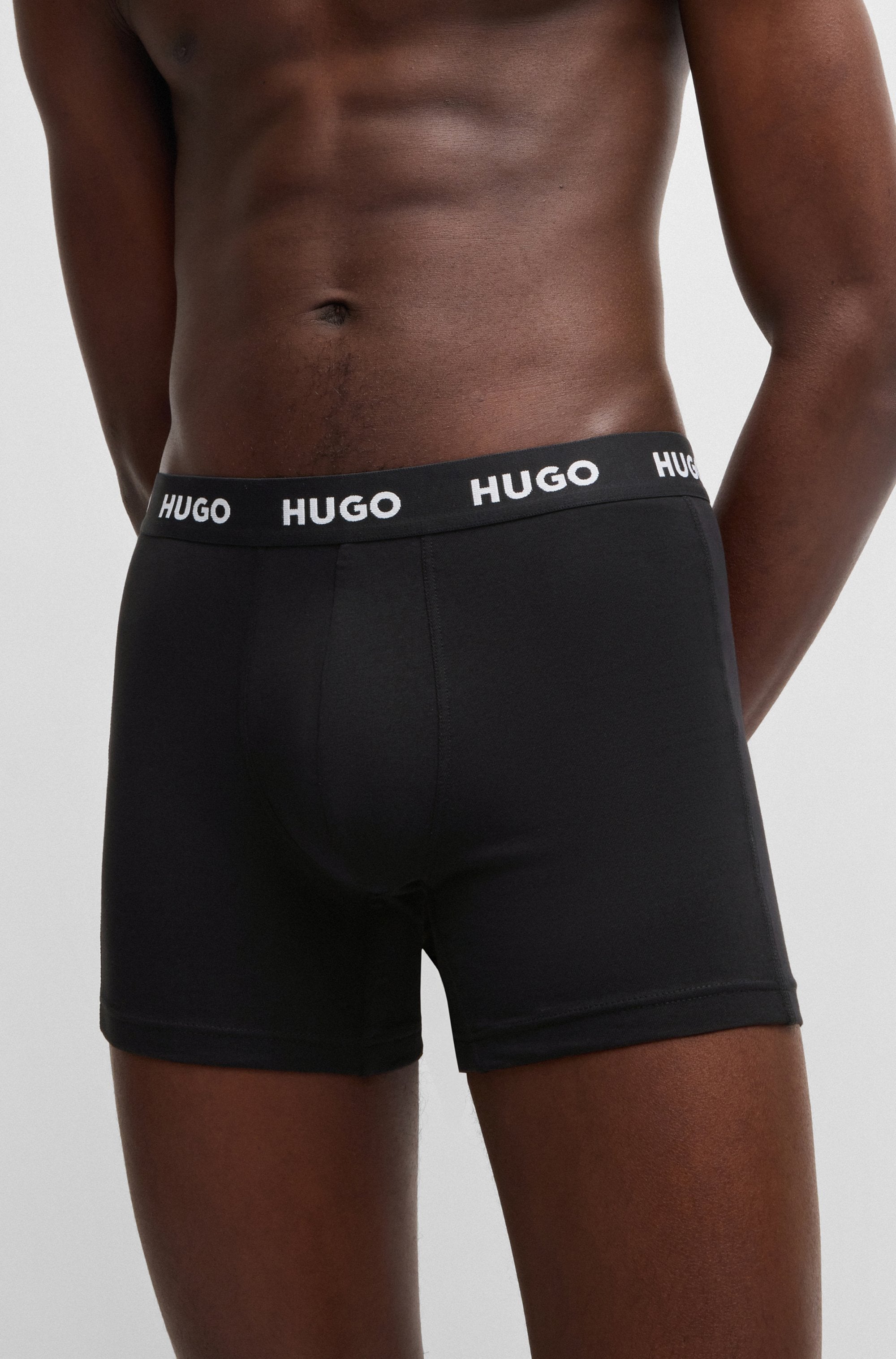 HUGO Underwear Boxer »BOXERBR TRIPLET PACK« 3 Stk. mit HUGO Logo-Elastikbund