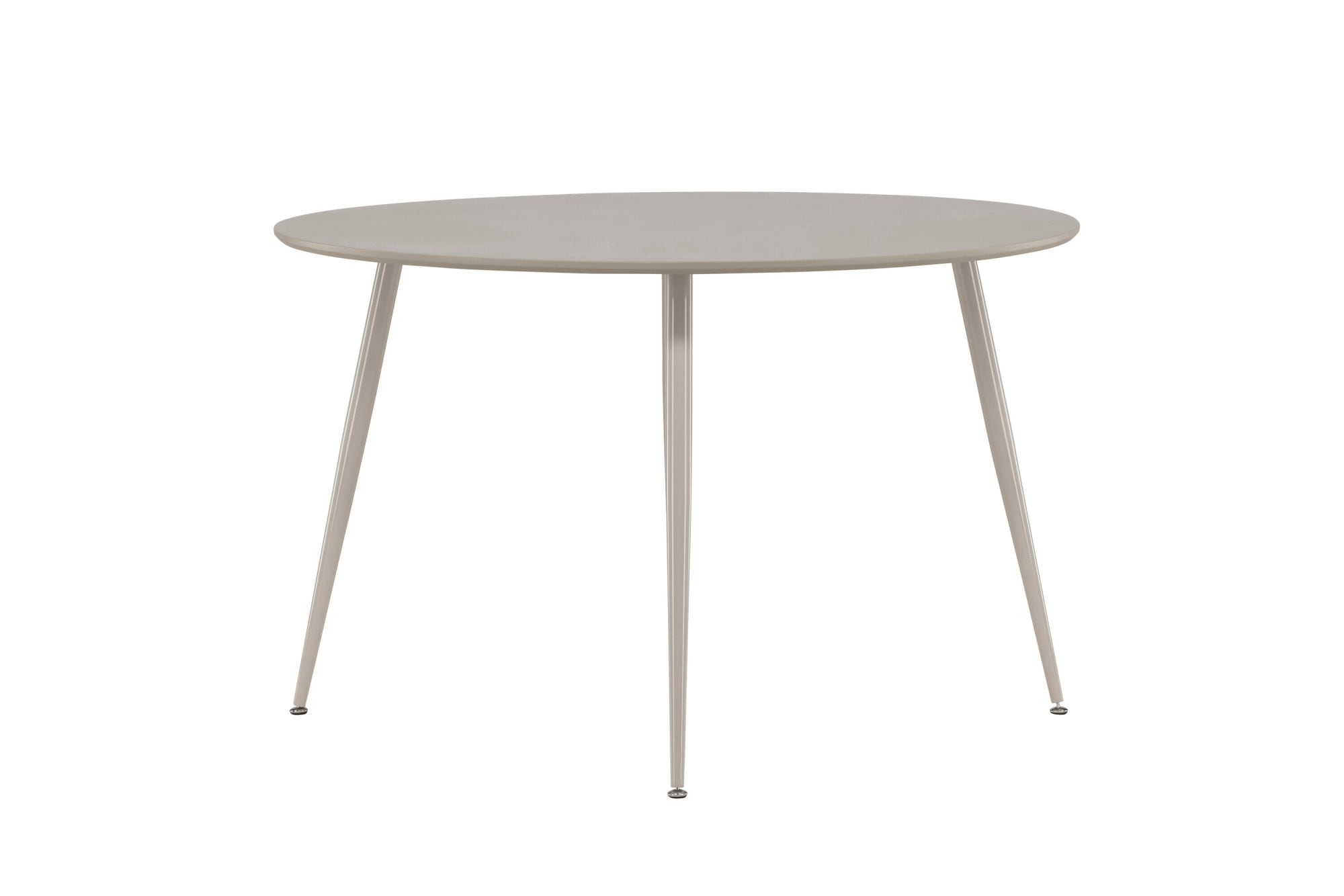 Venture Home Table de salle à manger »Plaza, runder Esstisch in einladendem Beige, einheitlich, Ø 120 cm« Table à manger, MDF, pieds en acier, ronde, harmonieuse, accueillante