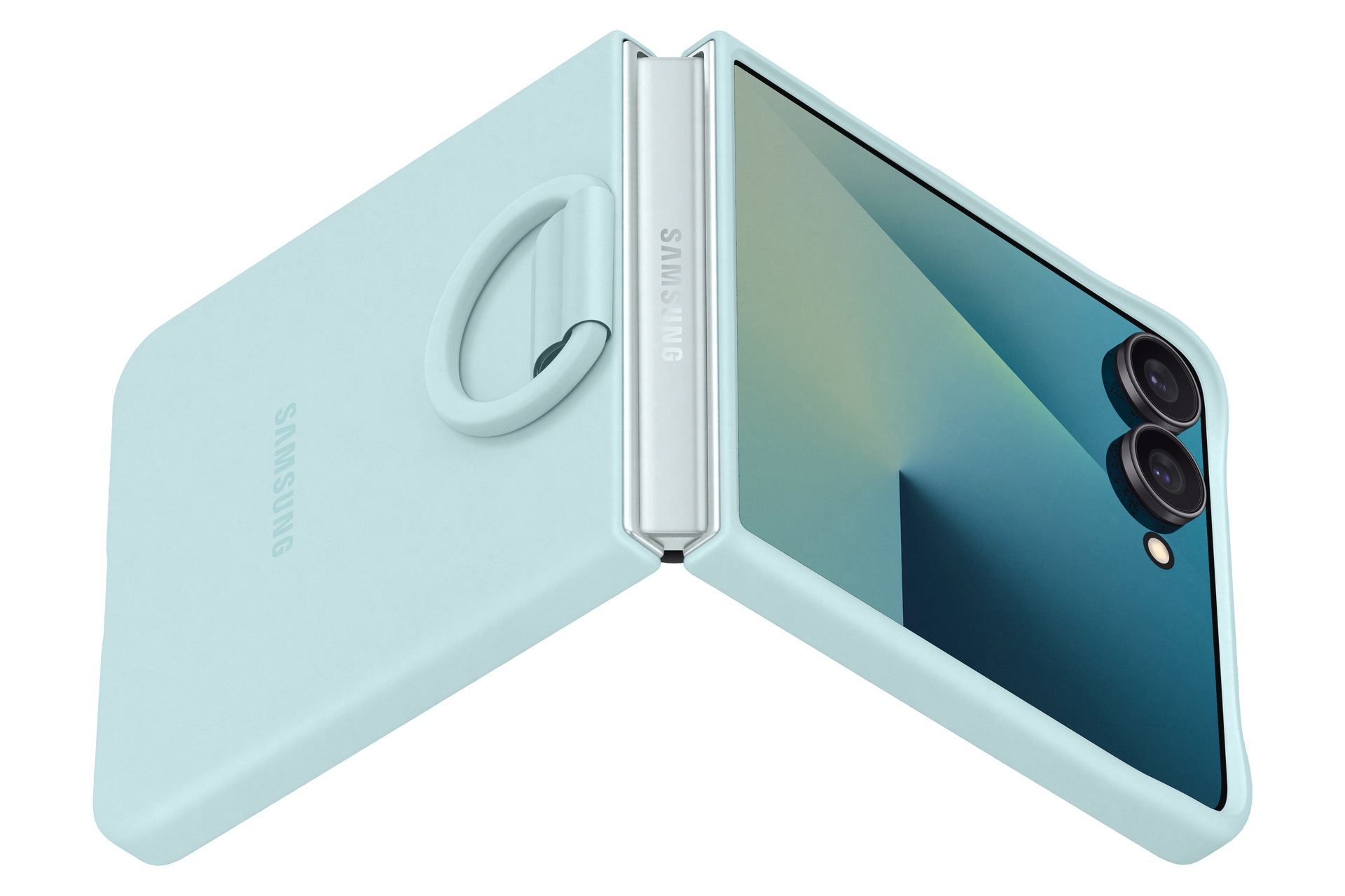 Samsung Handyhülle »Ring Case (Silicone) für Samsung Galaxy Z Flip7« Samsung Galaxy Z Flip7 Backcover, Schutzhülle, Handyschutzhülle, Case, Schutzcase, stossfest