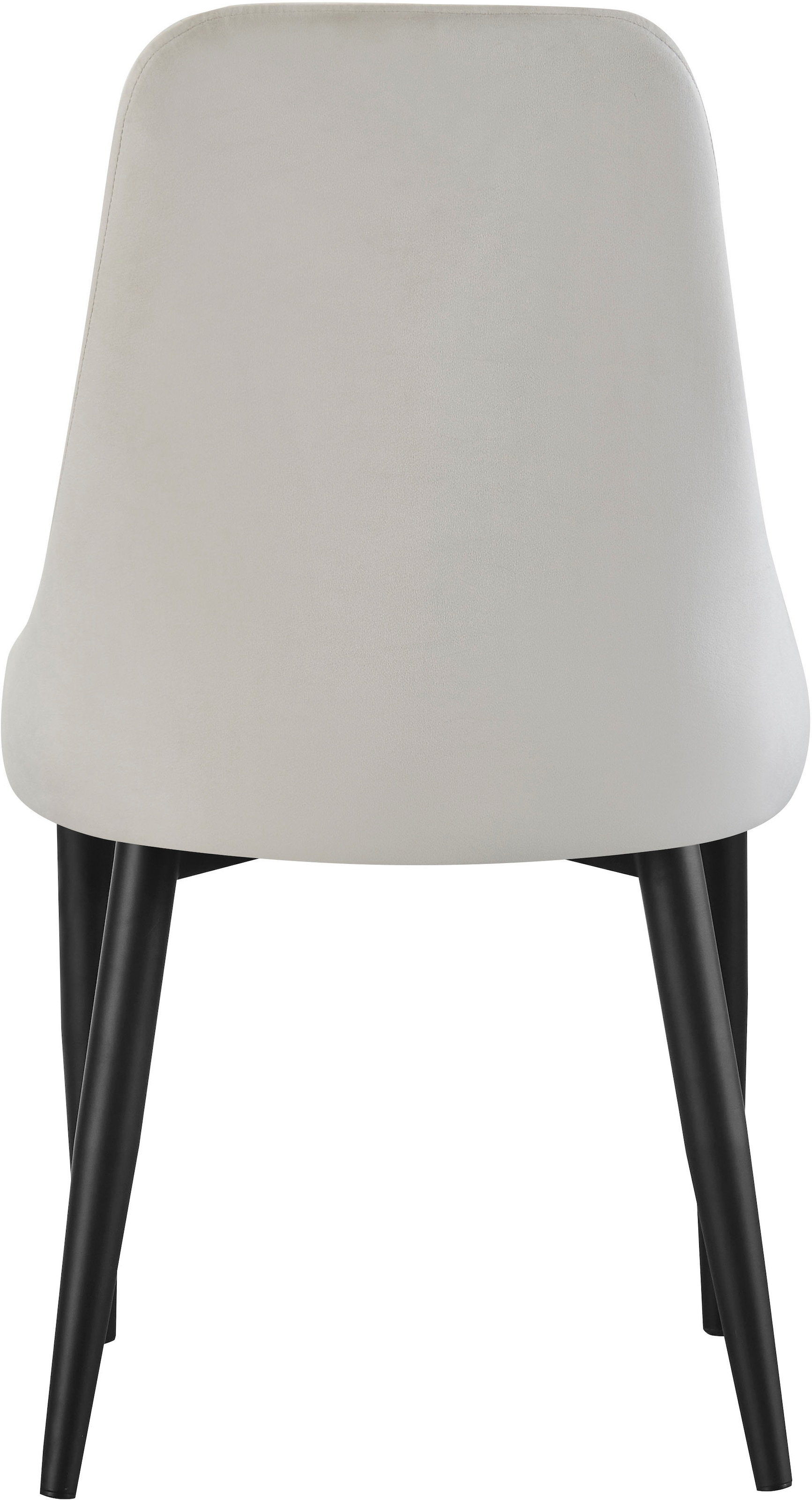 Home affaire Chaise de salle à manger »GARNBY, 2er Set, mit Metallgestell in matt schwarz« (Set) 2 cuisin verschiedenen Farben, Belsatbarkeit pro Stuhl 120 kg, Velour Stoff