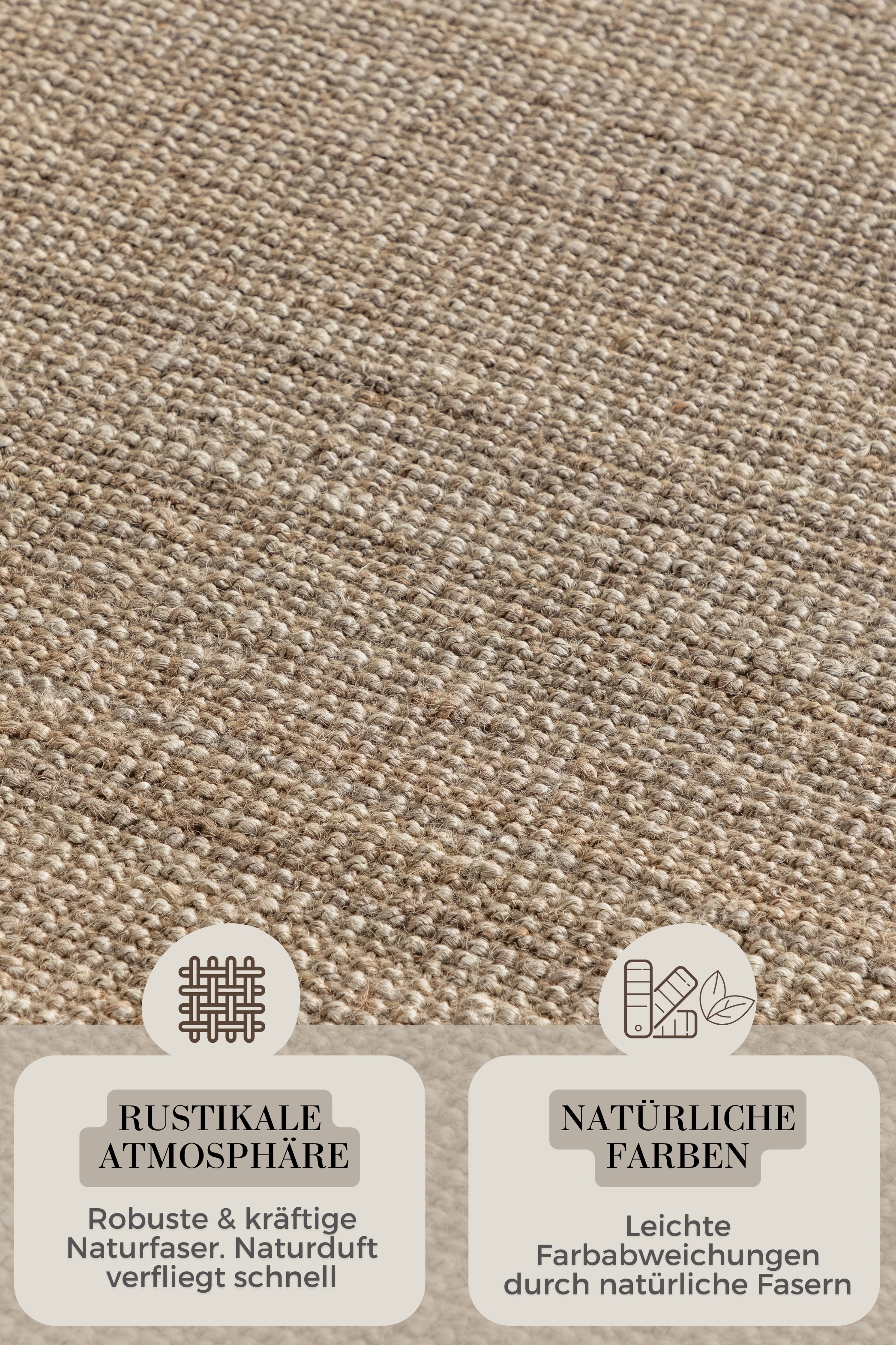 HANSE Home Tapis »Jaipur  Juteteppich,  als Läufer und in Rund« Rectangulaire 10 mm Höhe 100% Naturfaser, Wohnzimmer, Esszimmer, Schlafzimmer, GRS
