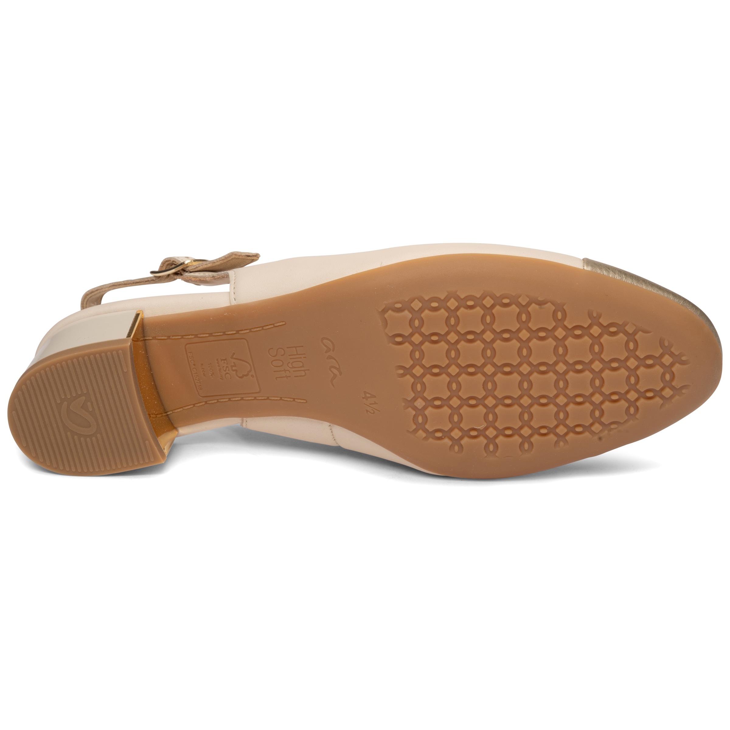 Ara Pompes à sling »NIZZA«  Talons blocs, chaussures de fête, chaussures de soirée, garniture contrastée