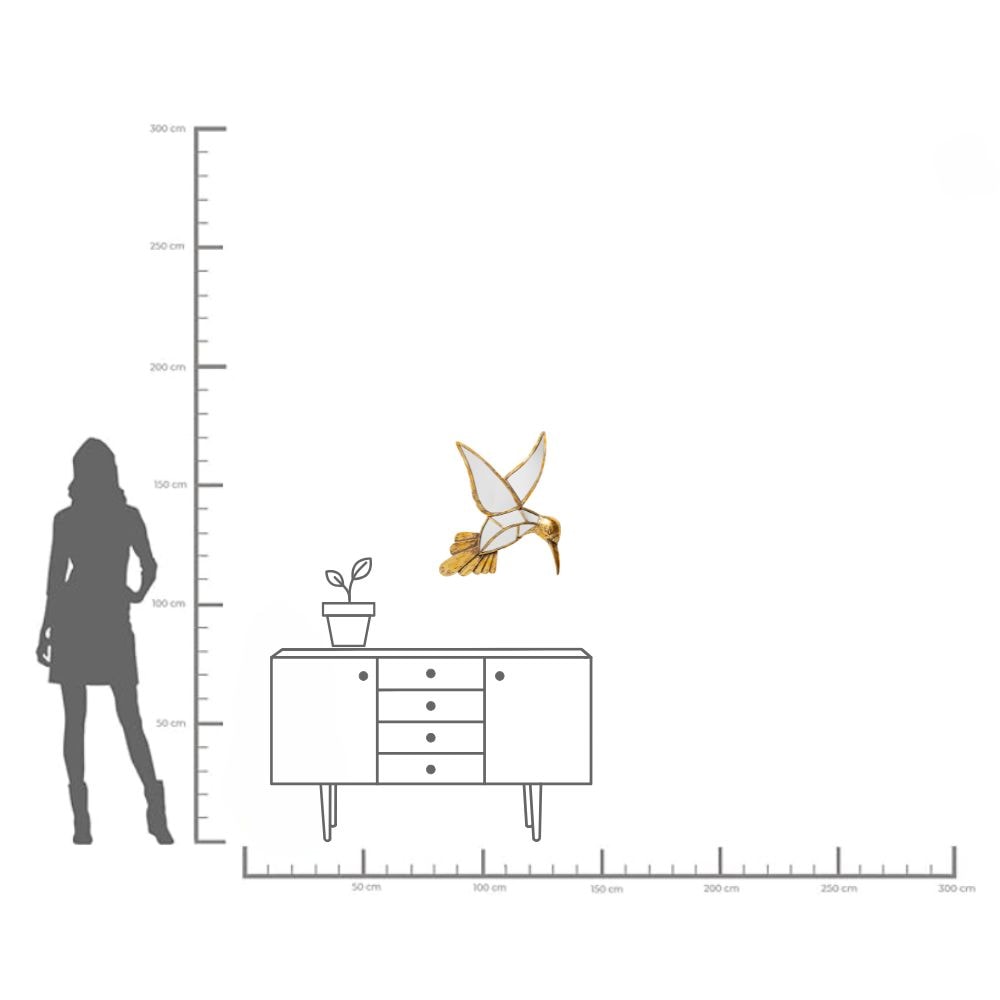 Kare Design Objet de décoration murale »Wandschmuck Hummingbird Mirror 60cm«