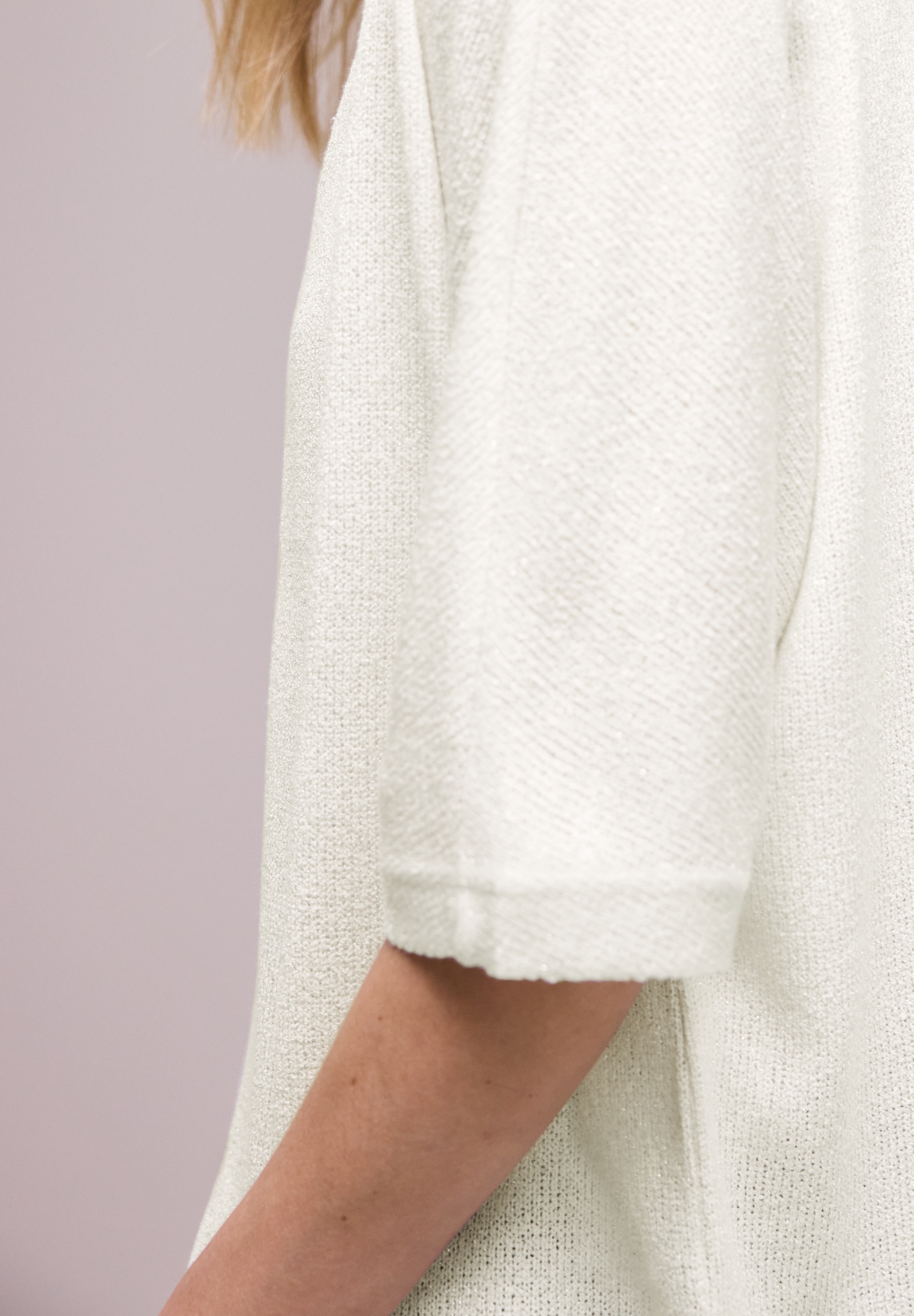 STREET ONE Veste en tricot Veste manches courtes style tricot avec paillettes