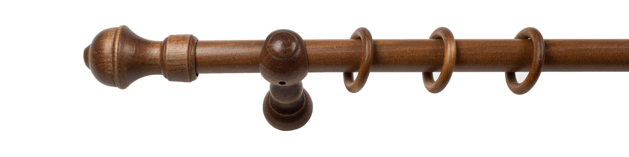 SN DECO GROUP Gardinenstange »Ares« 1 läufig-läufig Fixmass 28 mm, Holz, verschiedene Längen und Farben, Komplettset