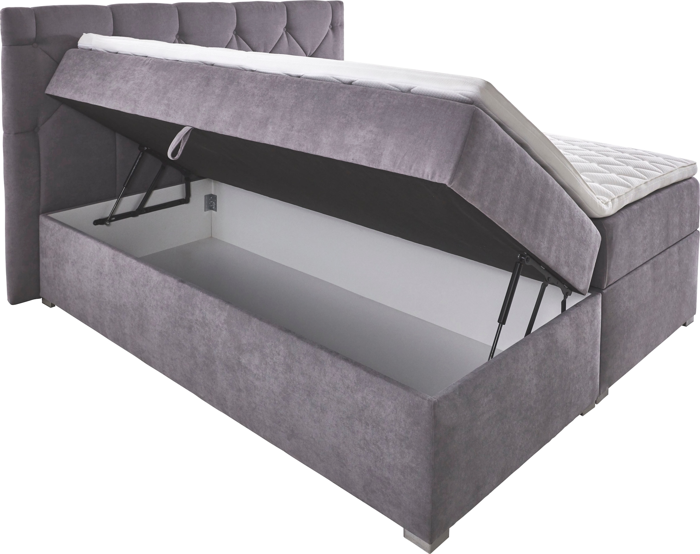 ATLANTIC home collection Boxbett »Meike« mit XXL-Bettkasten und Topper