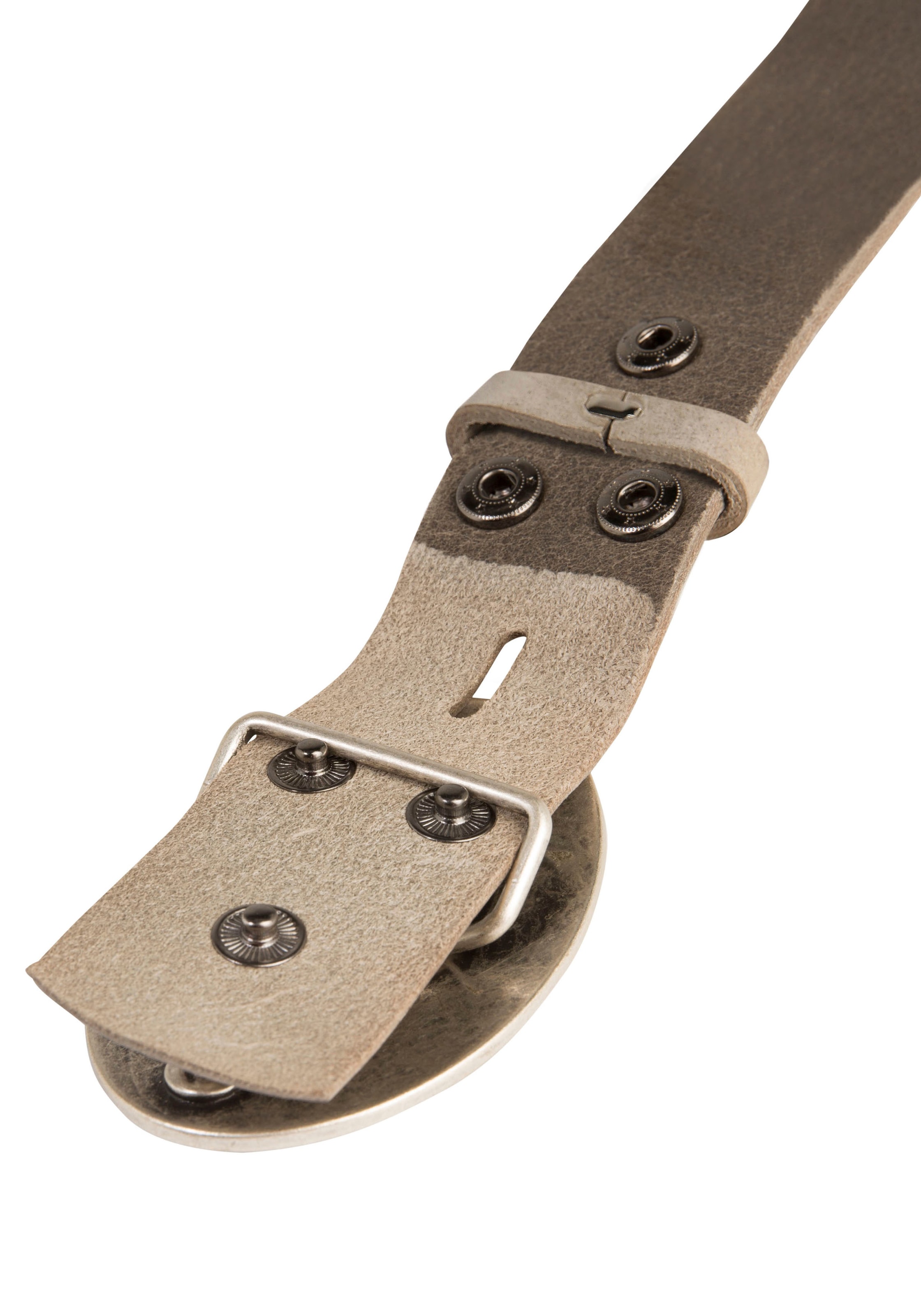 Rettungsring Gürtel Ledergürtel mit austauschbarer Schliesse »Flamme Oval Rot«