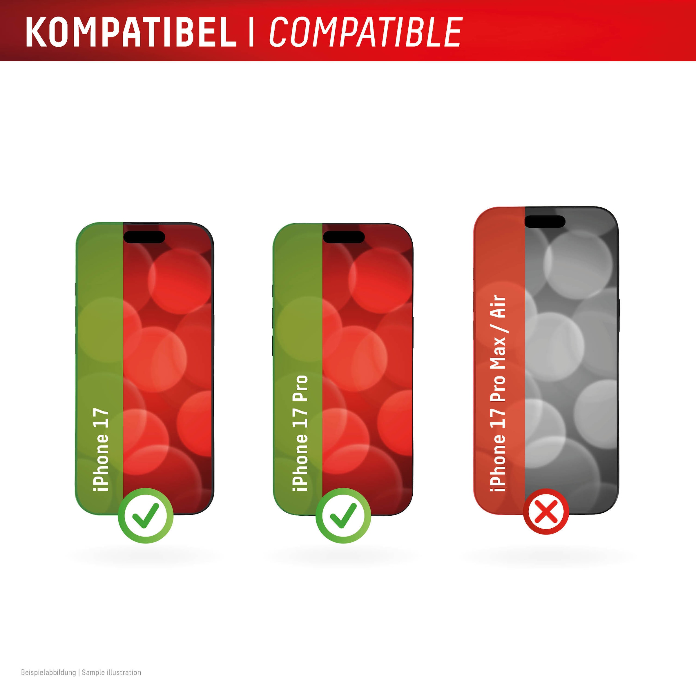 Displex Verre de protection d'écran »Premium Glass Screen Protector Full Cover« für Apple iPhone 17;Apple iPhone 17 Pro Displayschutzfolie, Schutzfolie, Bildschirmschutz, kratz- & stossfest