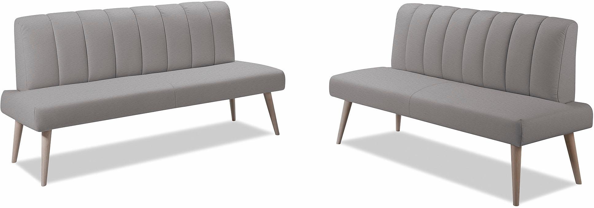 exxpo - sofa fashion Banc »Costa, moderne Rückensteppung, bequem und elegant, hoher Holzfuss« hochwertige Detailverarbeitung, Frei im Raum stellbar