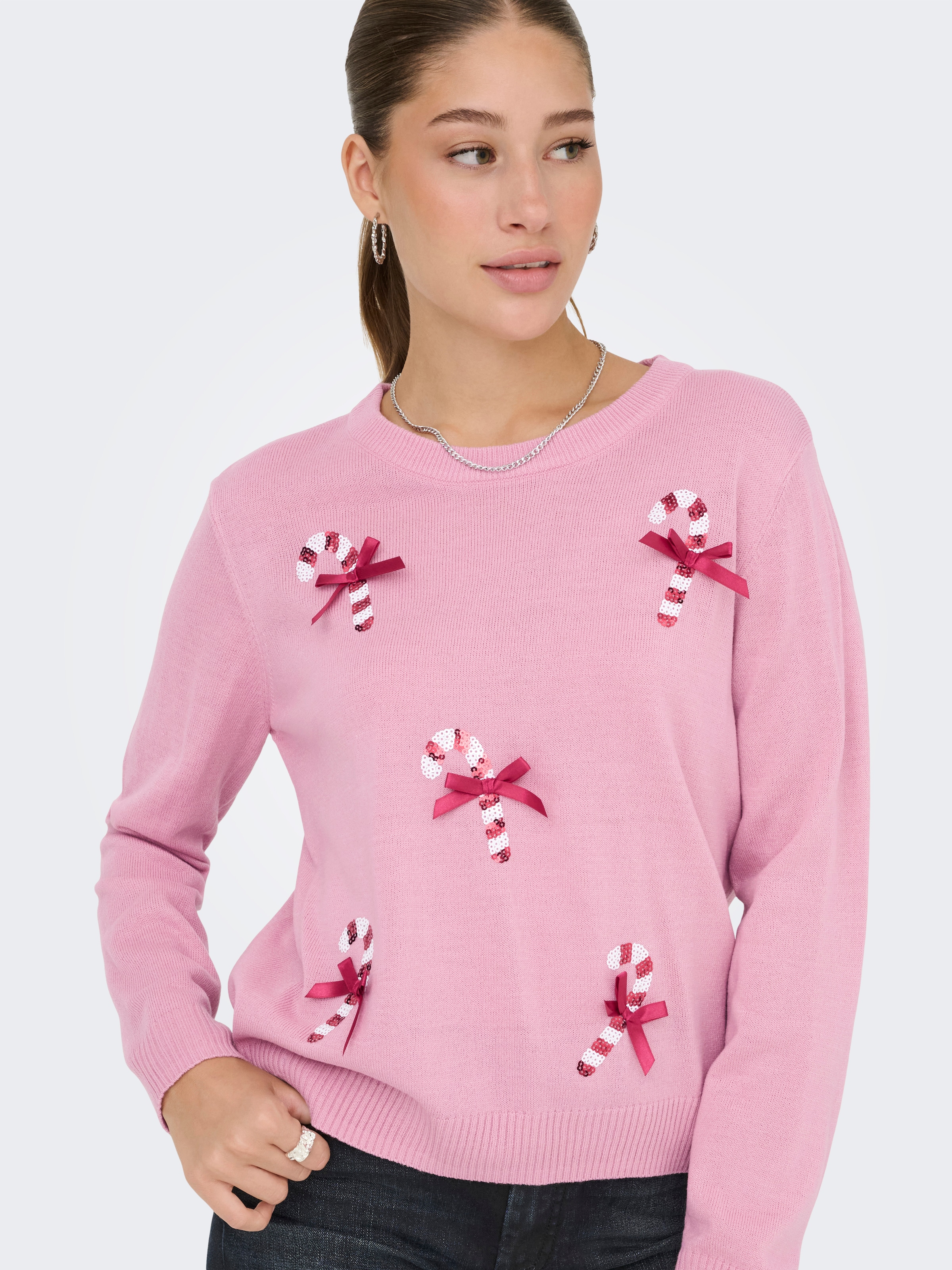 ONLY Weihnachtspullover »ONLXMAS SHINE LS ONECK KNT«