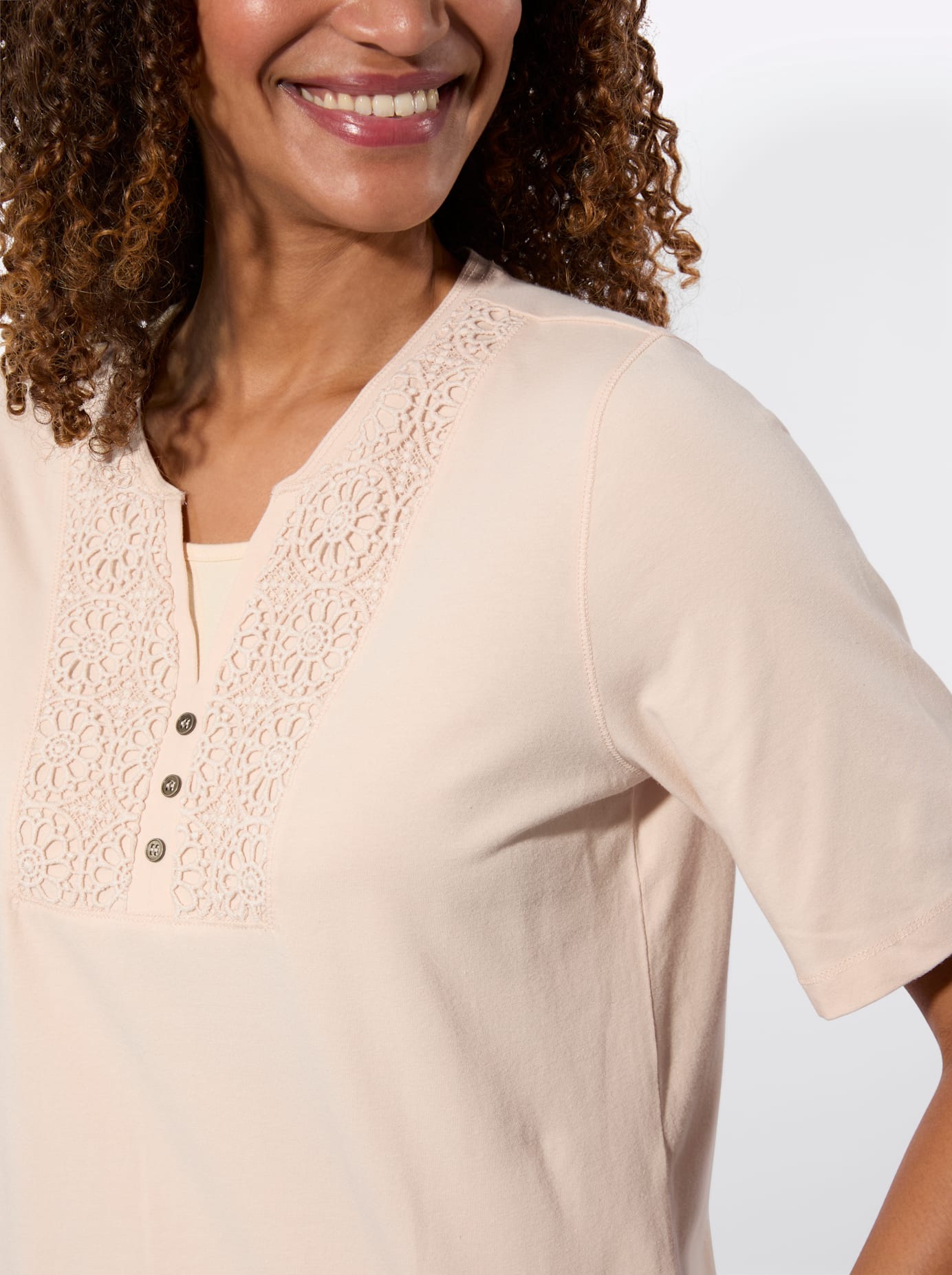 Inspirationen Spitzenshirt »Kurzarm-Shirt« 1 tlg.