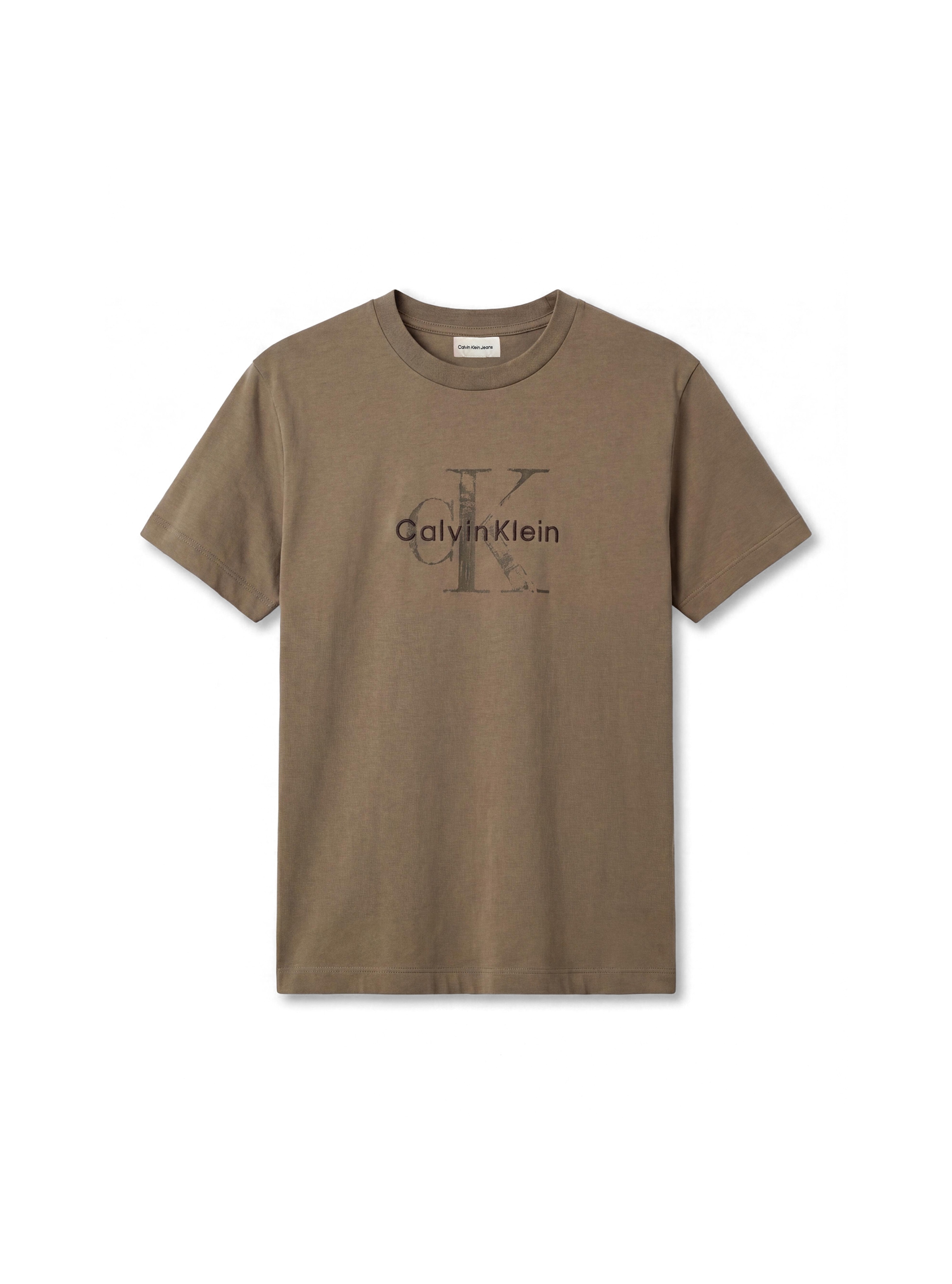 Calvin Klein Jeans T-shirt Col rond, coupe Regular Fit, logo imprimé