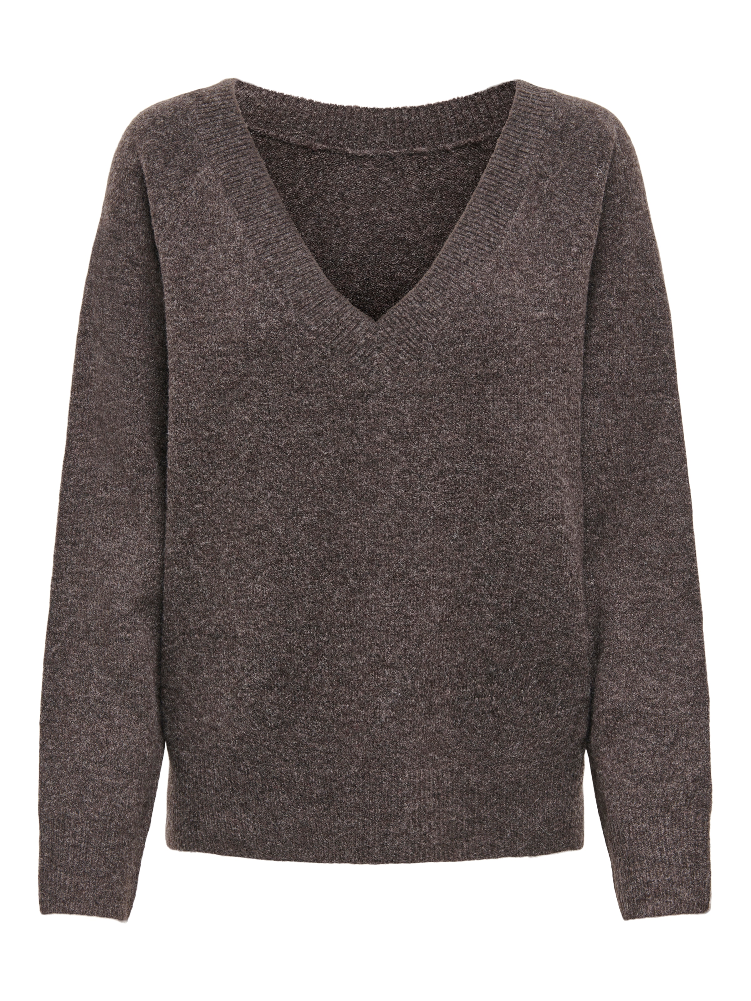 ONLY Pull en tricot »ONLRENE LS V-NECK REVERSIBEL KNT NOOS« mélange de matériaux, coupe régulière