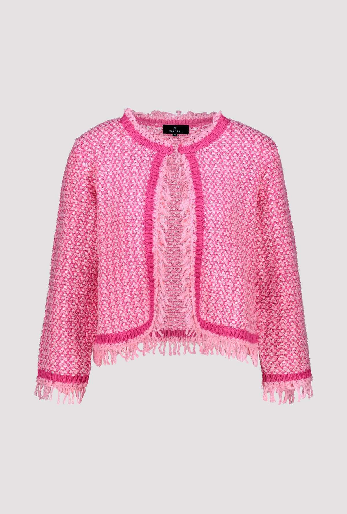 Monari Strickjacke mit Fransenkante
