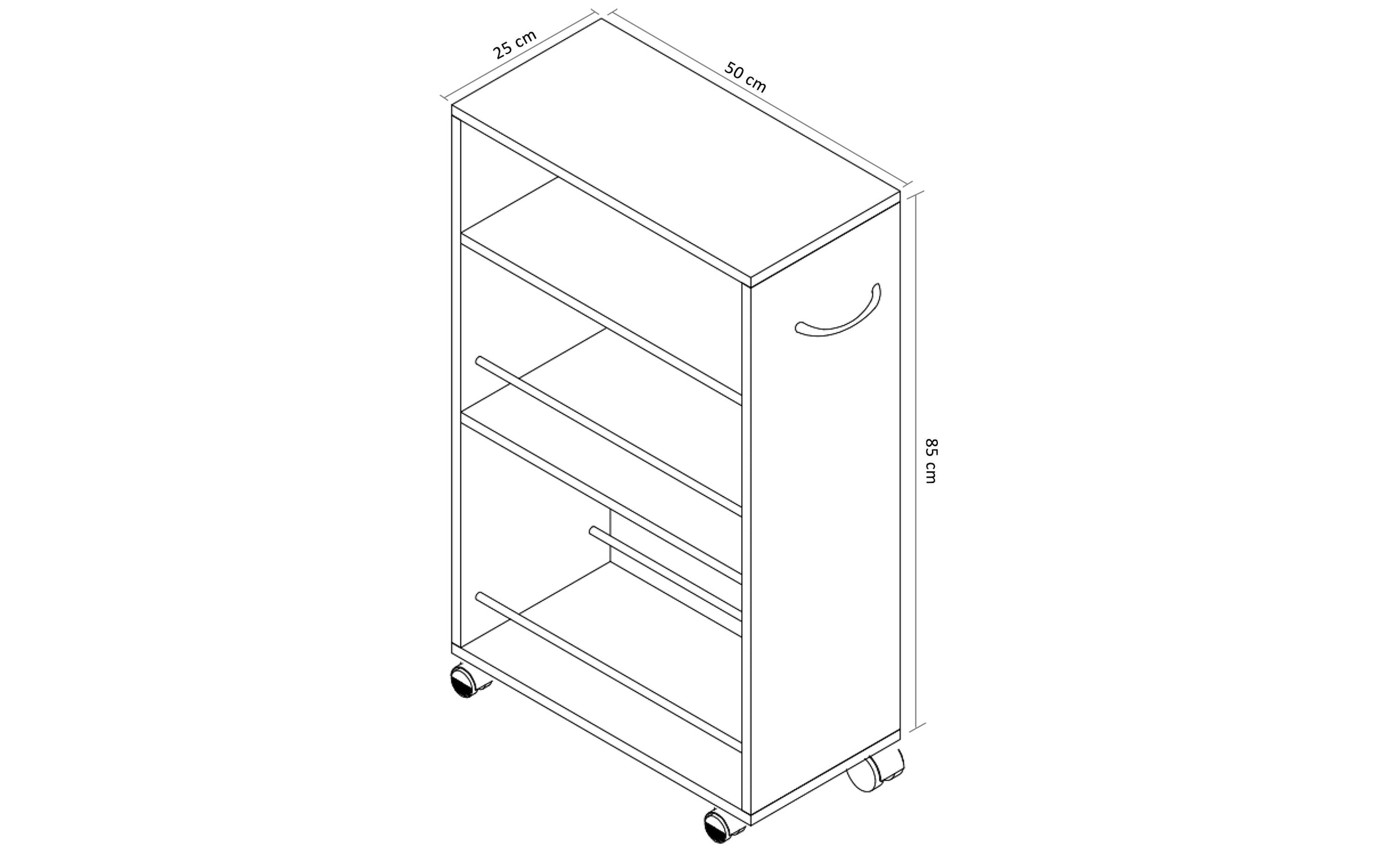 VCM Küchenwagen »Tusal 25 x 85 x 50 cm«