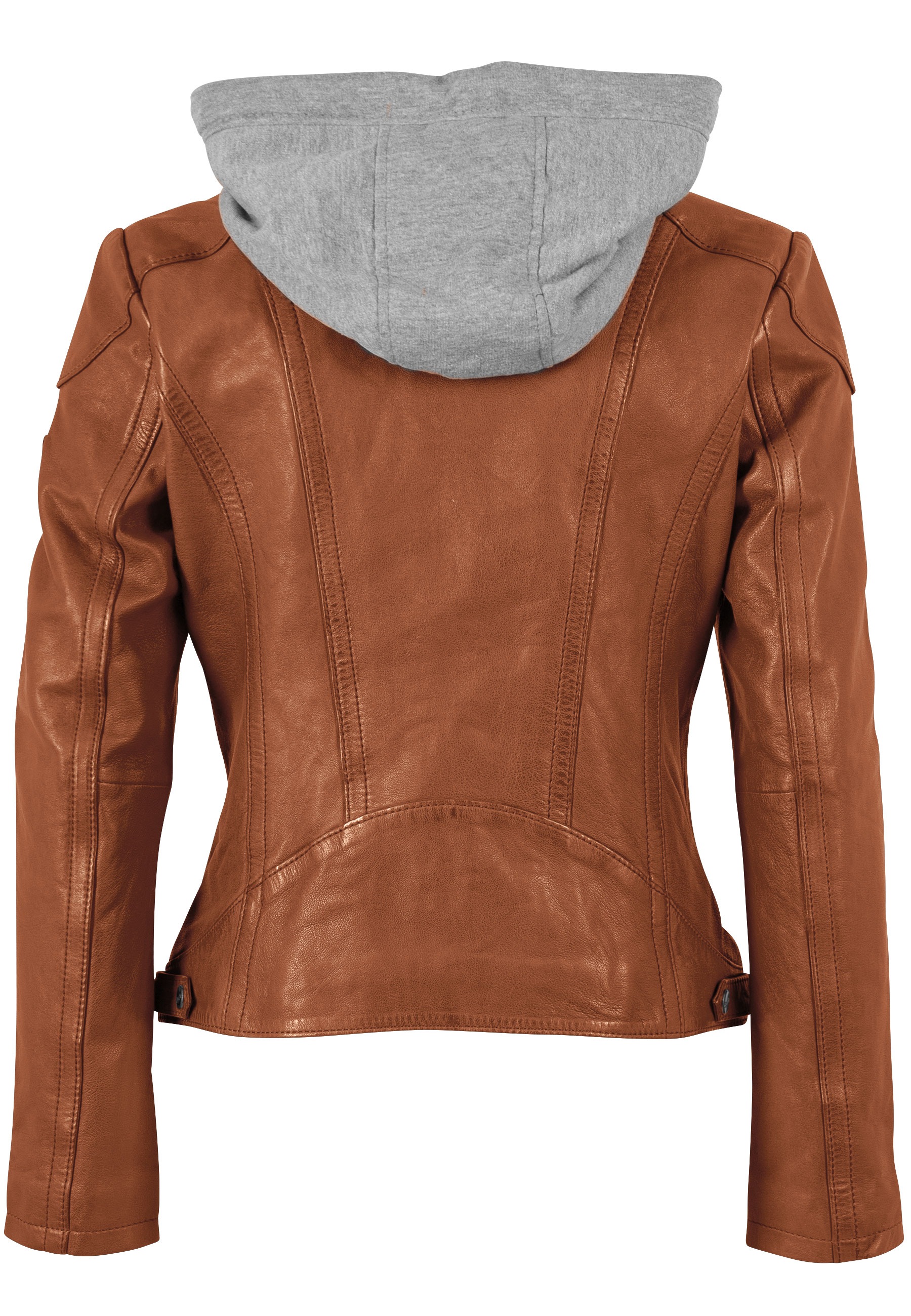 Mauritius Veste en cuir »MWAmmy« mit Kapuze mit abnehmbarer Kapuze