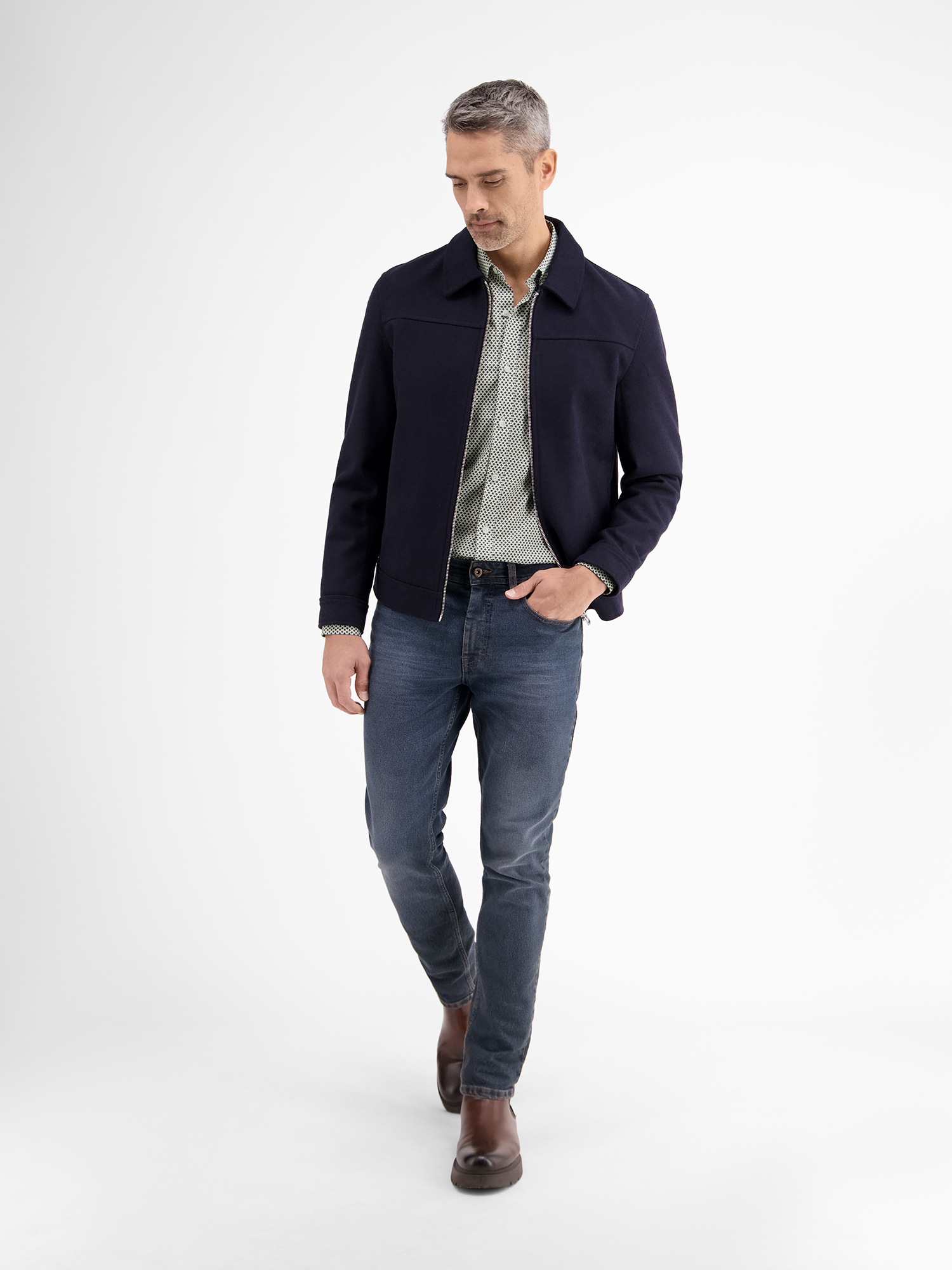 LERROS Chemise à manches longues »LERROS Langarmhemd, modisch-minimal bedruckt«