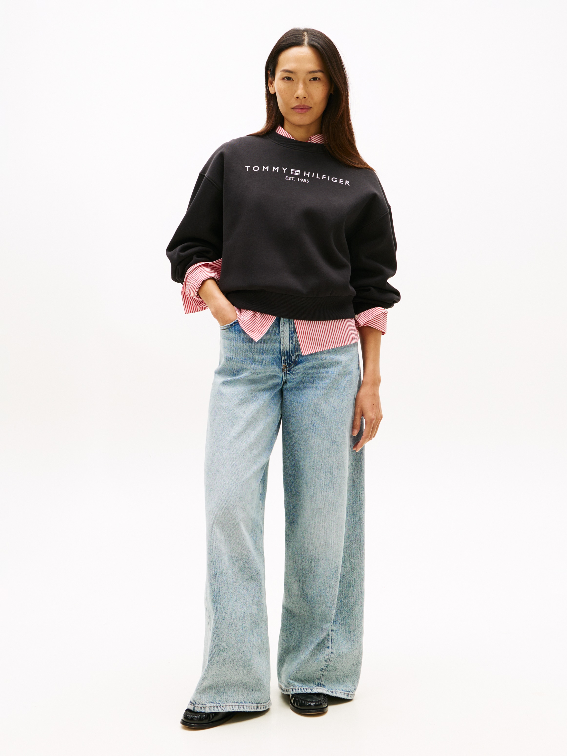 Tommy Hilfiger Sweat-shirt »EXT CORP LOGO«, mélange de coton
