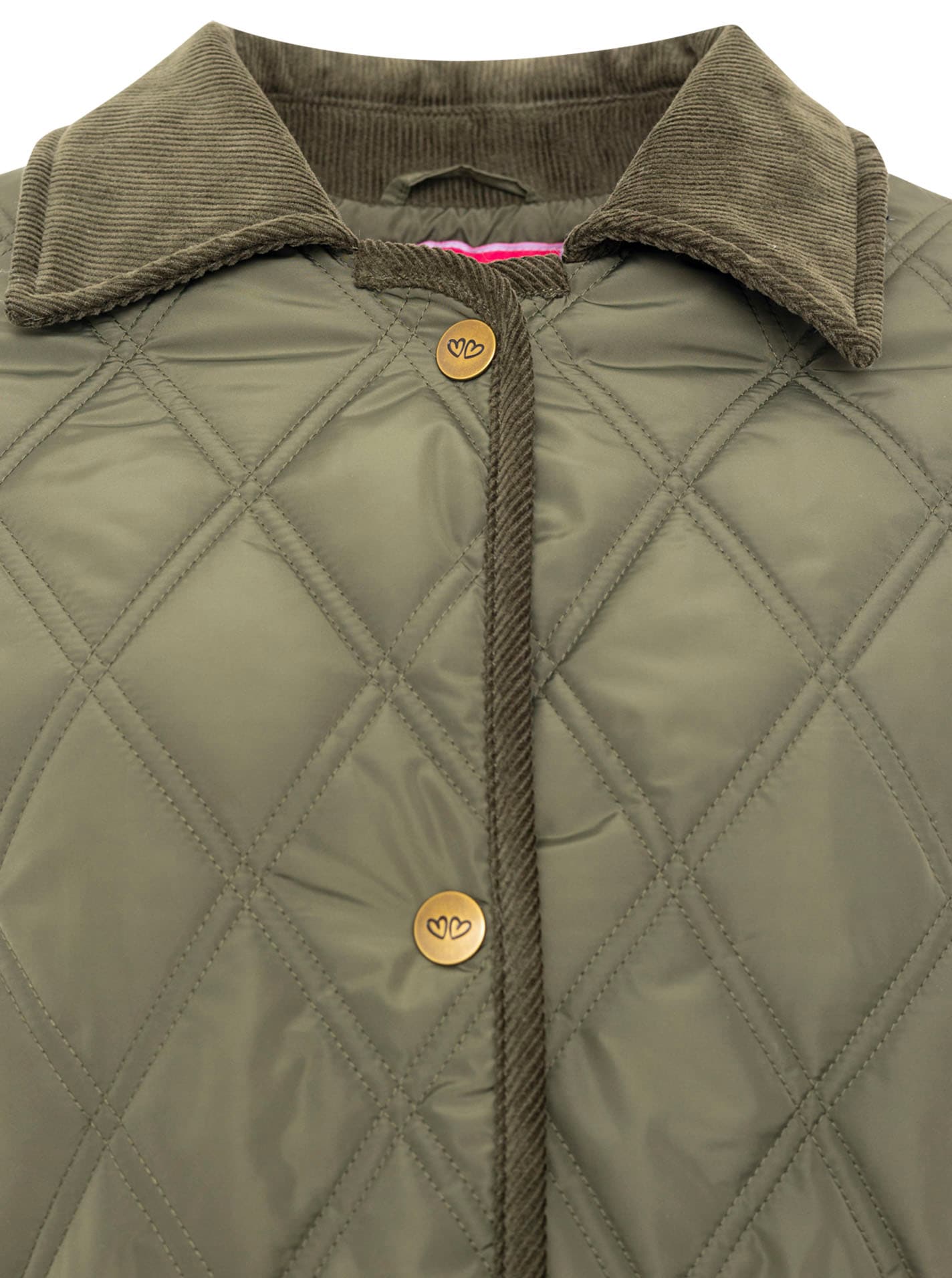 Zwillingsherz Steppjacke »"Classic"« Kordkragen, Knopfleiste und Taschen