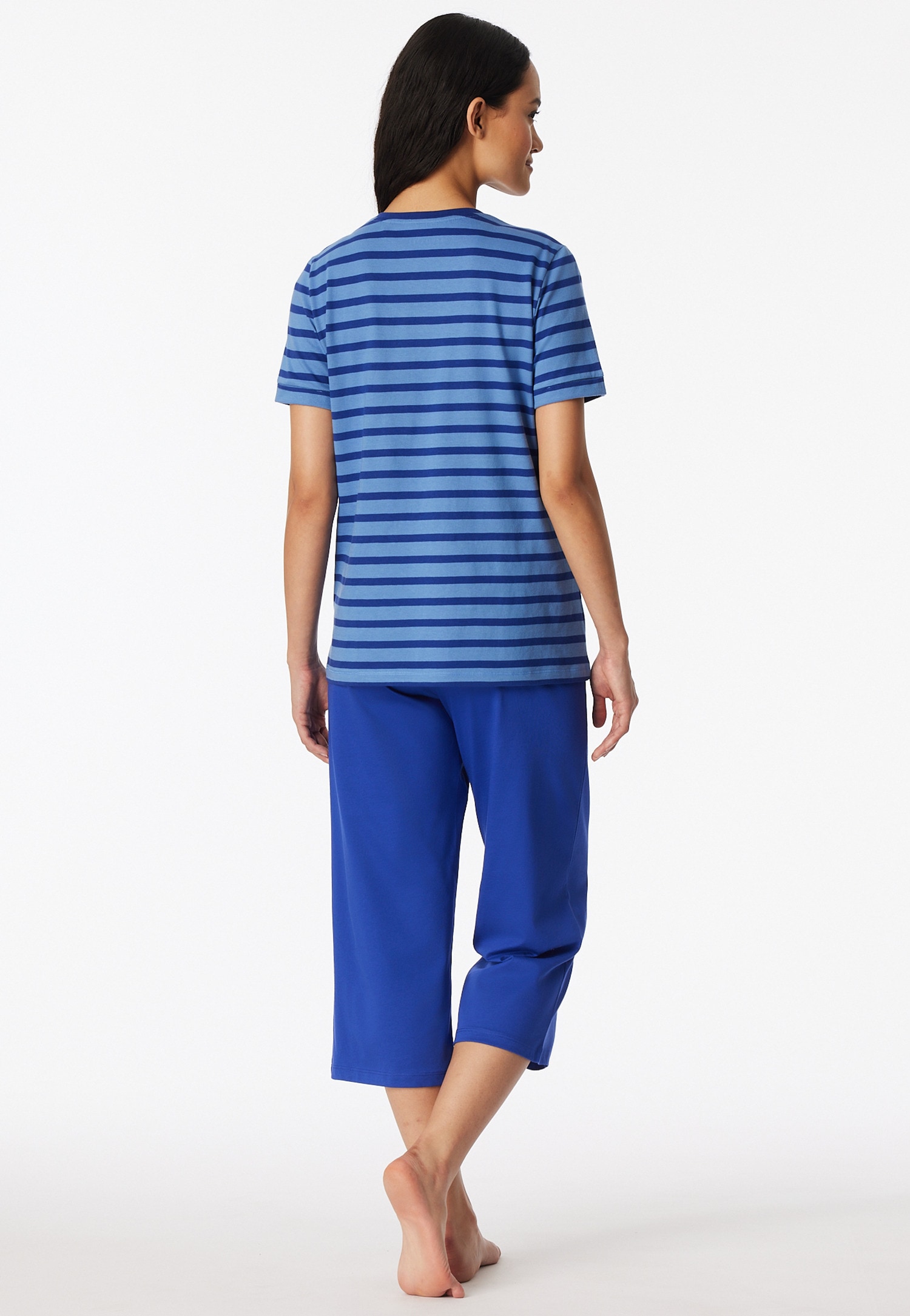 Schiesser Pyjama »Casual Essentials« 2 pièces,  avec manches retroussées à la mode