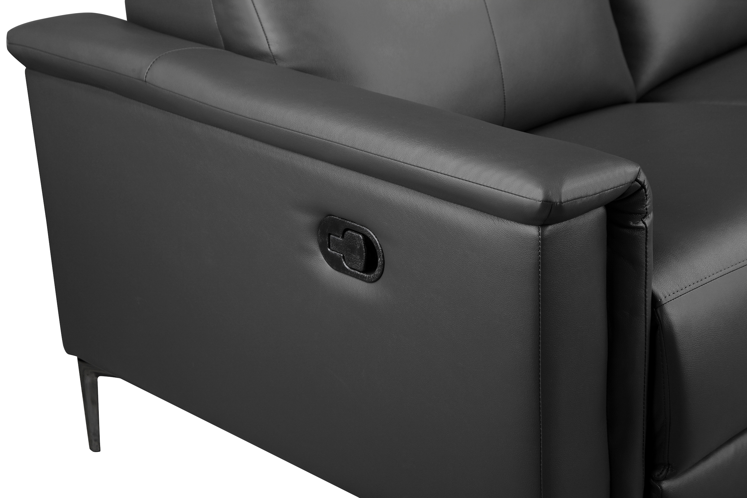 GOODproduct 2-places »LUND,Naturleder, 160 cm, mit Relaxfunktion und Kopfteilverstellung« manuel ou électrique (avec USB-A), ressorts ensachés et réglage de la tête