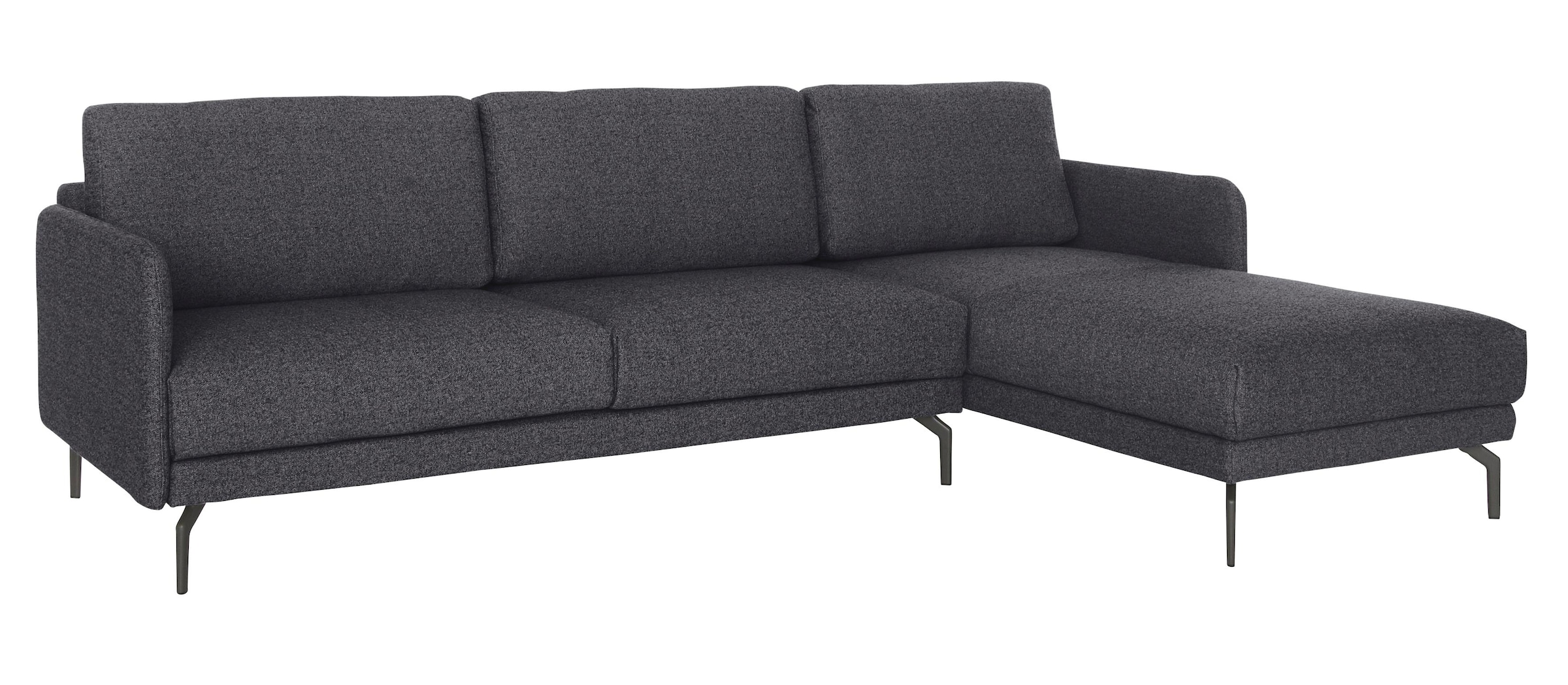 Creation BY ROLF BENZ Canapé d'angle »CR.450, Designecksofa, L-Form« accoudoir très étroit, largeur 274 cm, pied en aluminium moulé couleur ombre d'ombre