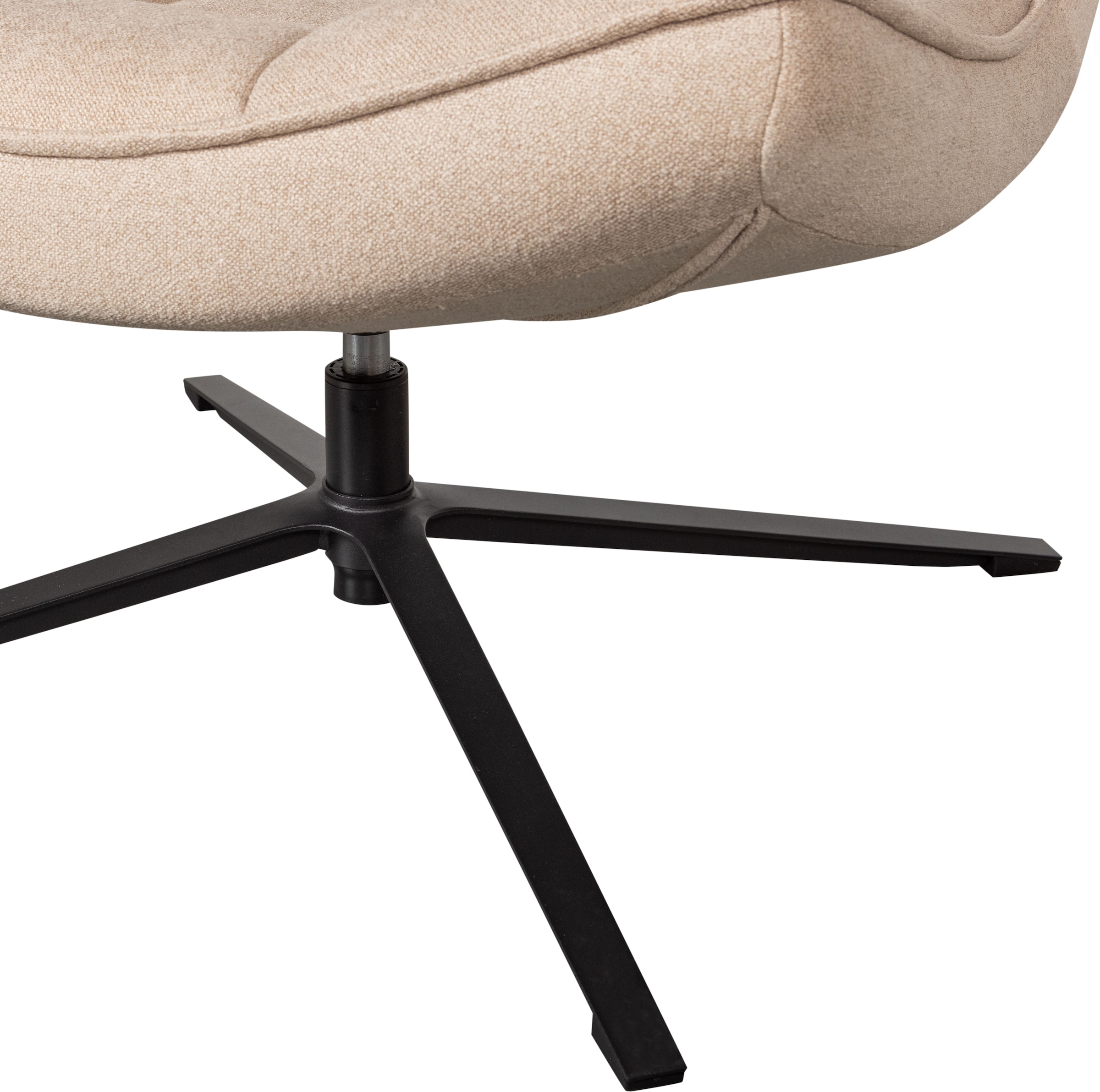 WOOOD Drehsessel »Maudi gewobener-Bezug mit metall Drehgestell H 84 x B 74 x T 86 cm« Tragkraft 100 kg, subtile Farbnuancen, Hohe Verschleissfestigkeit