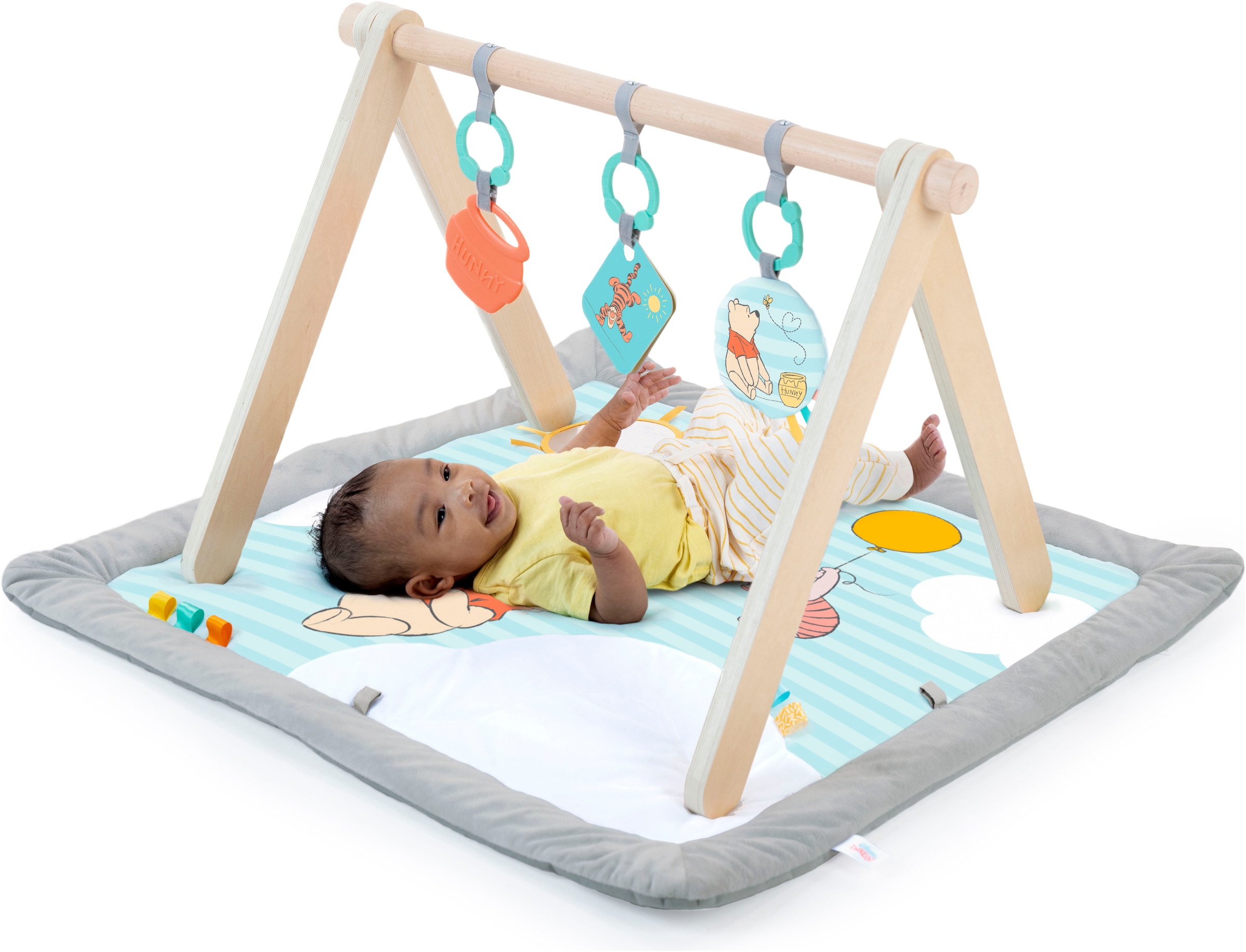 Bright Starts Spielbogen »WINNIE THE POOH Once Upon a Tummy Time ™ Activity Gym« mit Plüschmatte und Stützkissen