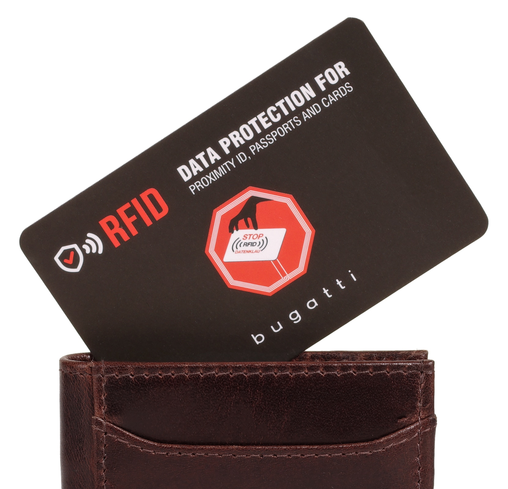 bugatti Porte-monnaie »BUGATTI Herren, Damen SECURE SLIM echt Leder« cuir véritable
