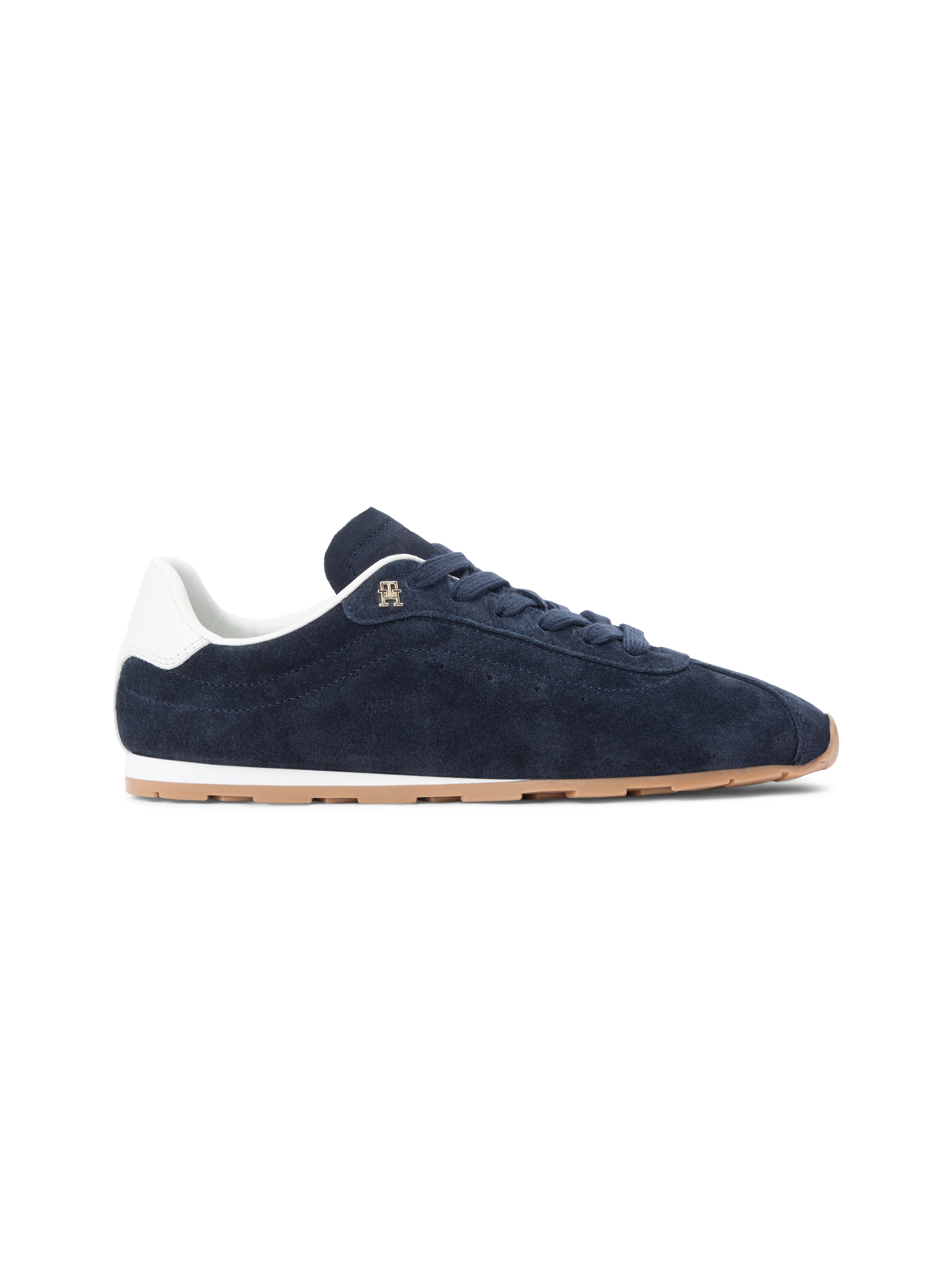Tommy Hilfiger Sneakers »TH BELLA LOW RUNNER SUEDE«  Chaussure basse, à lacets, chaussure de loisirs avec empiècement talon contrasté