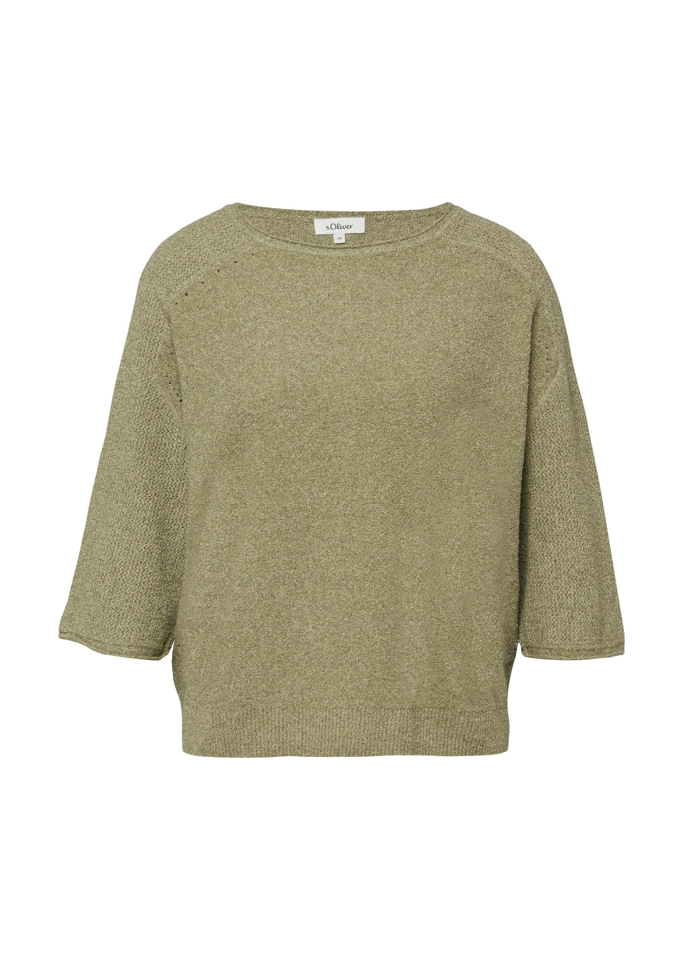 s.Oliver Pull en tricot Manches 3/4 avec col rond