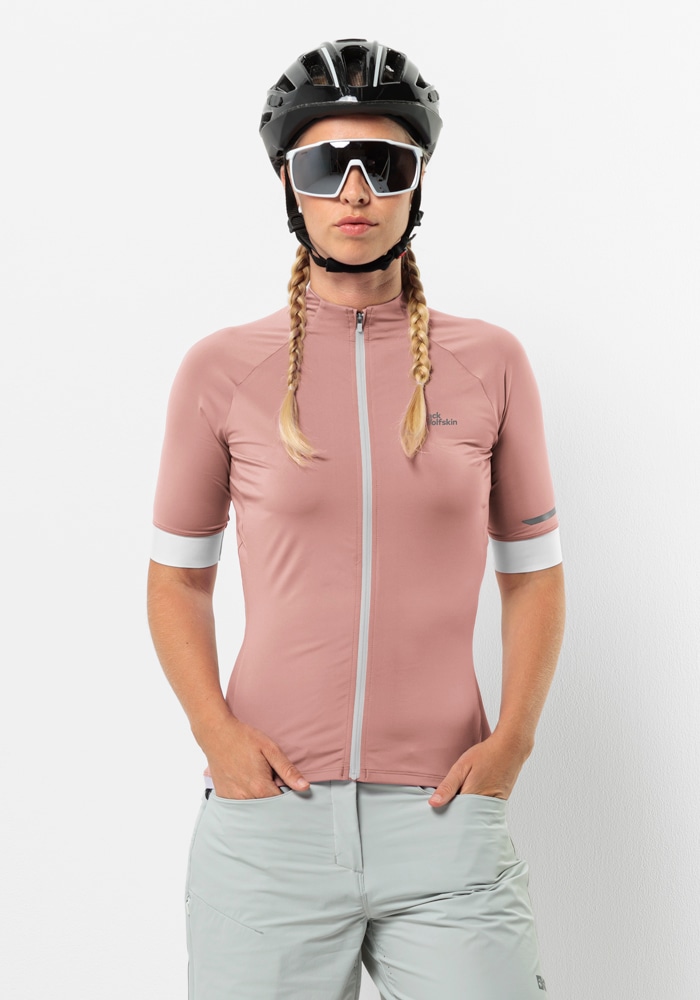 Jack Wolfskin Veste de vélo »GRAVEX FZ S/S W« pour adultes, matière élastique, en polyester et élasthanne