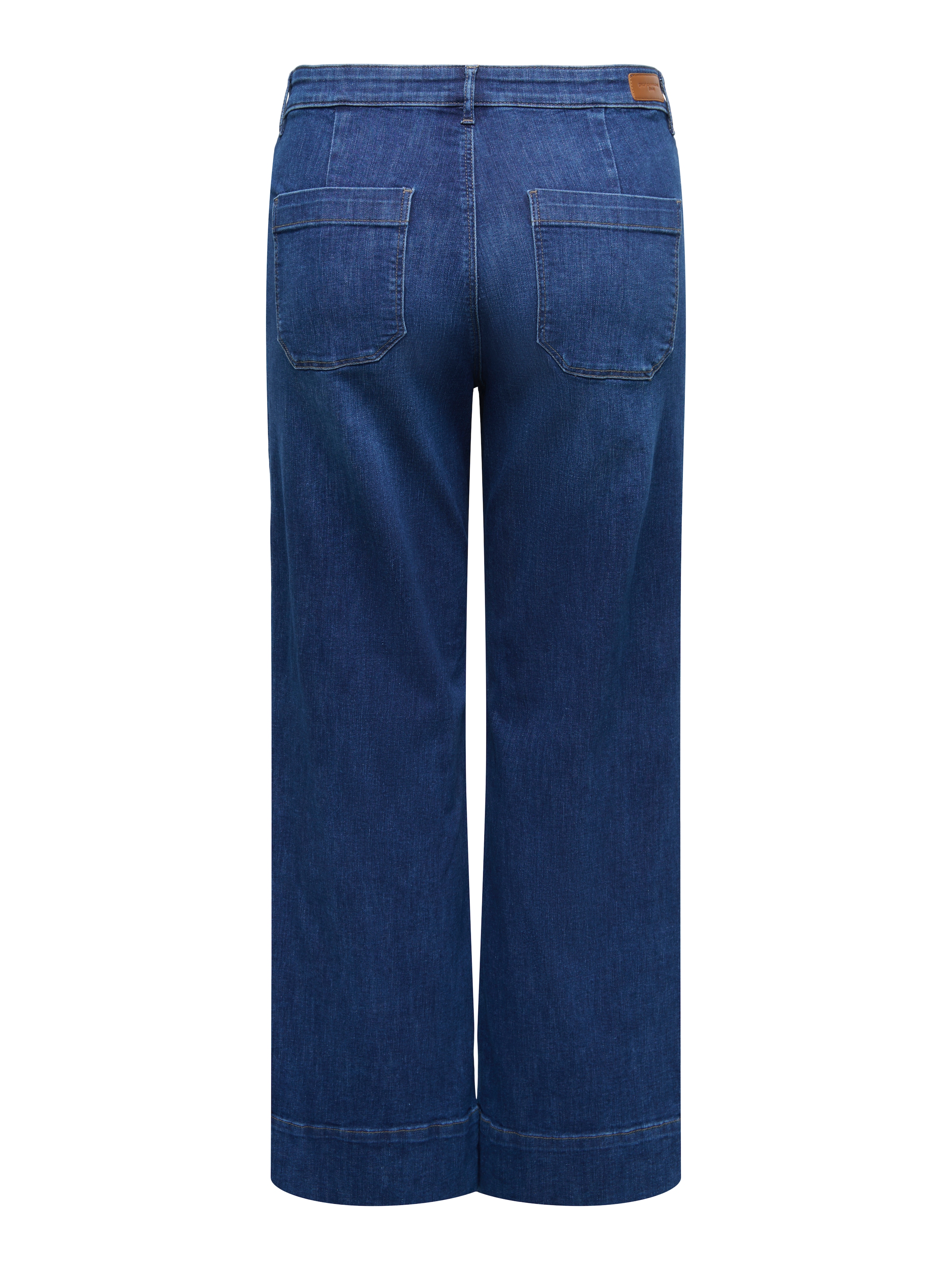 ONLY CARMAKOMA High-waist-Jeans »CARMADISON-WAUW HW POCKET WIDE BOX NOOS« Baumwollmischung, High Waist, sanft gewaschener dunkler Denim-Look