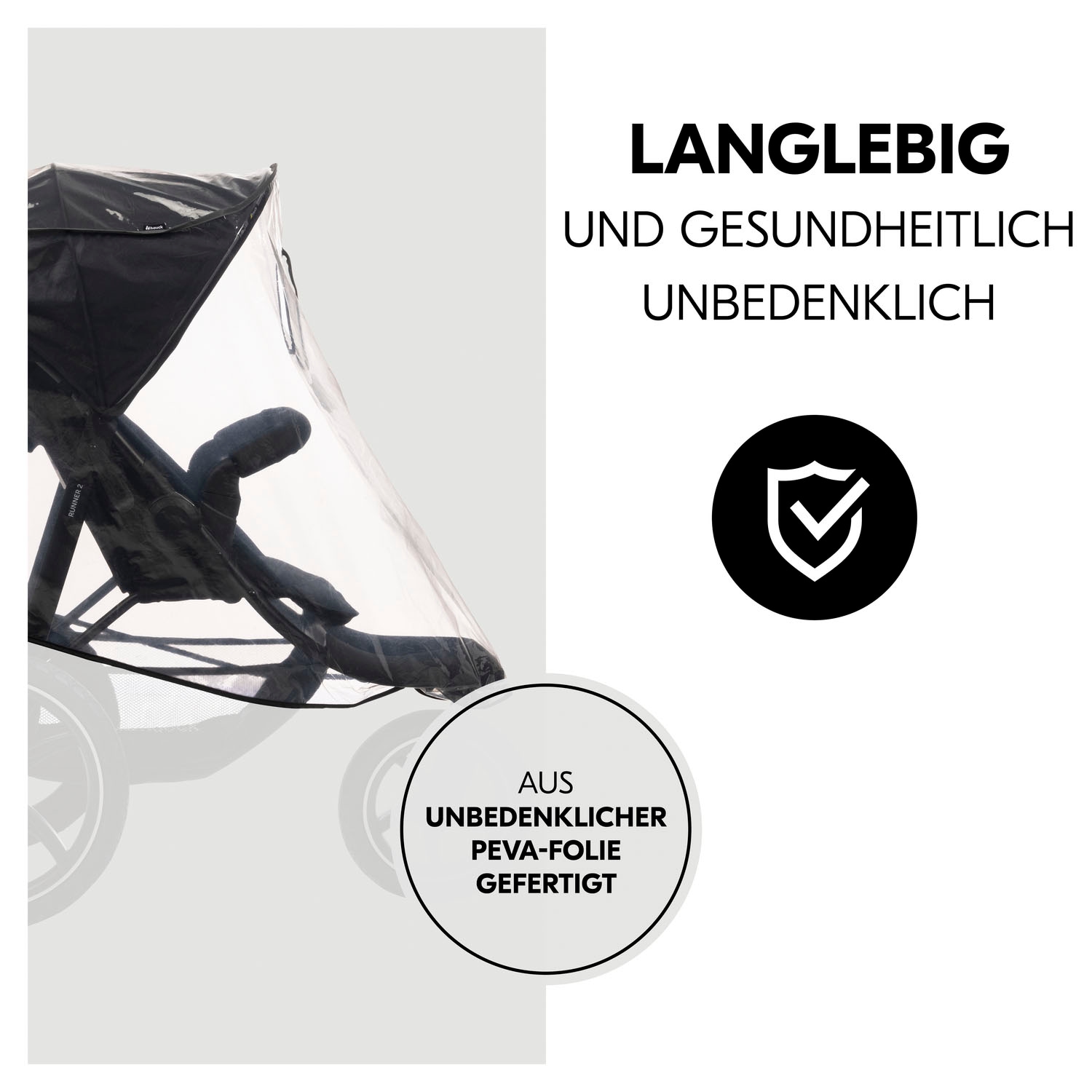 Hauck Kinderwagen-Regenschutzhülle »Pushchair Raincover 3W« für 3-Rad-Buggy