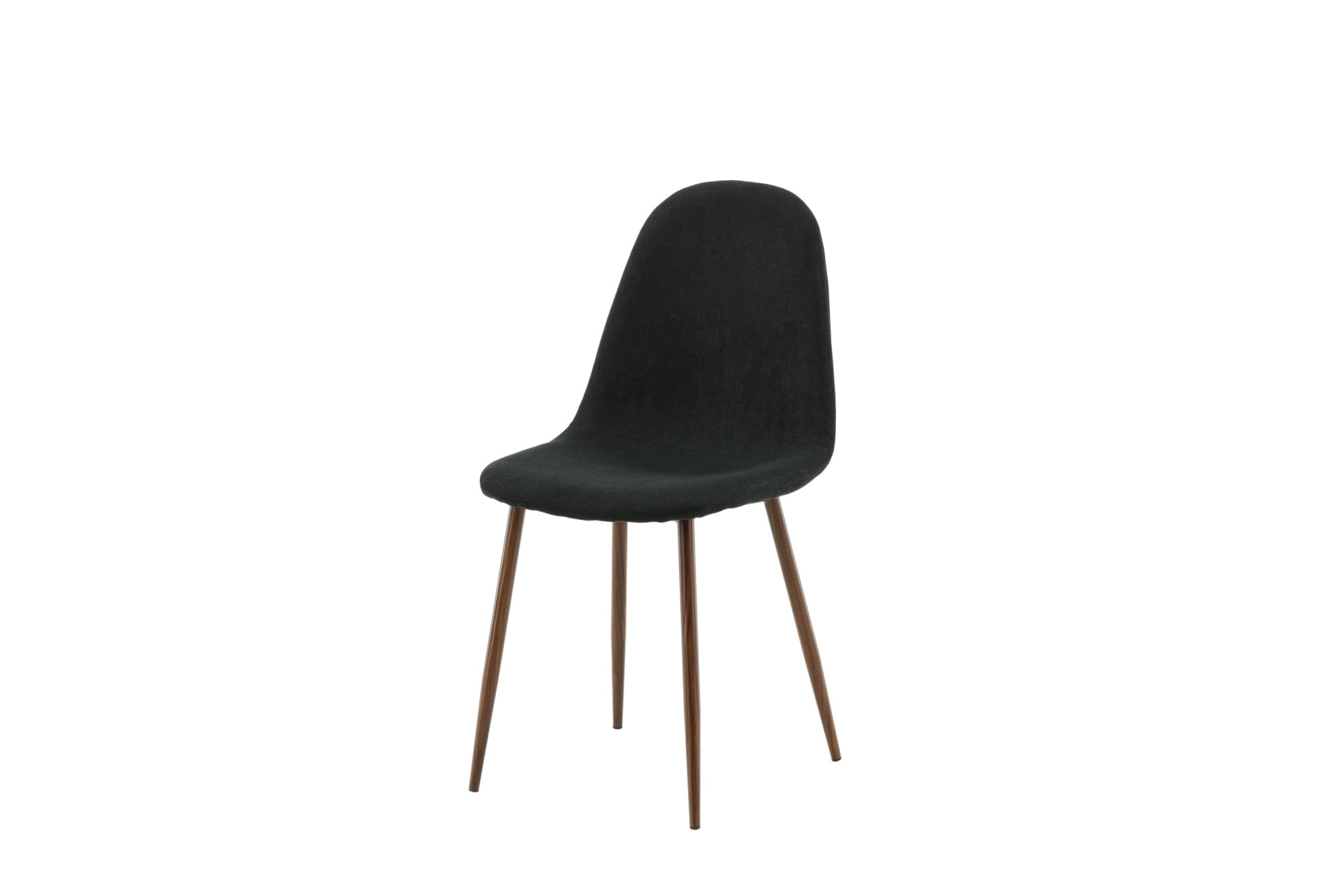 Venture Home Esszimmerstuhl »Polar, 2er-Set Esszimmerstühle in Schwarz-Stoff, Walnussbeine, 150 kg« () 2 Stk.Polsterstuhl, Stoffbezug, Walnuss-Optik-Beine, abgerundet, einladend