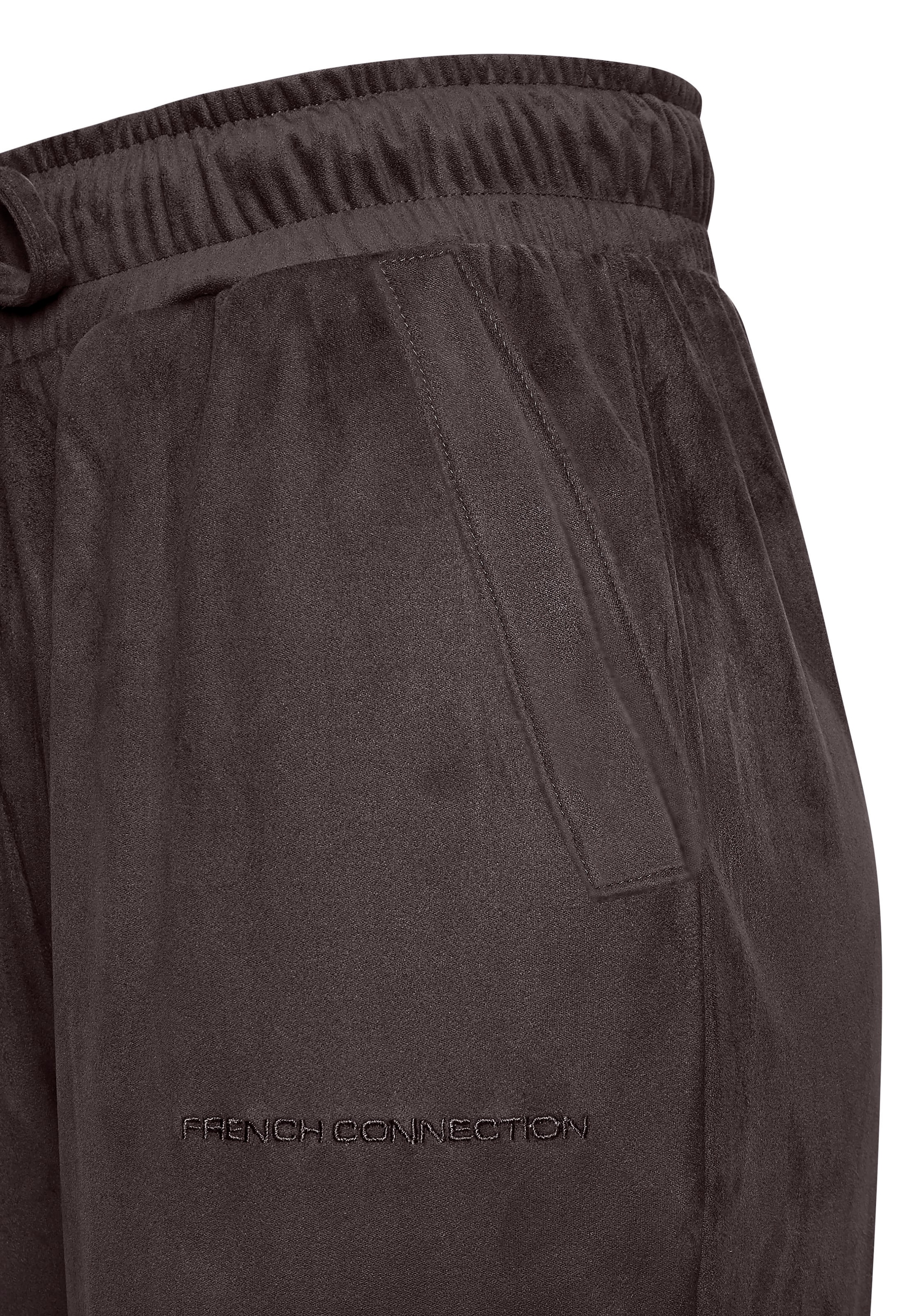 French Connection Schlupfhose »- Relaxhose - Loungehose«  aus Veloursleder-Imitat mit seitlichen Taschen, Loungewear