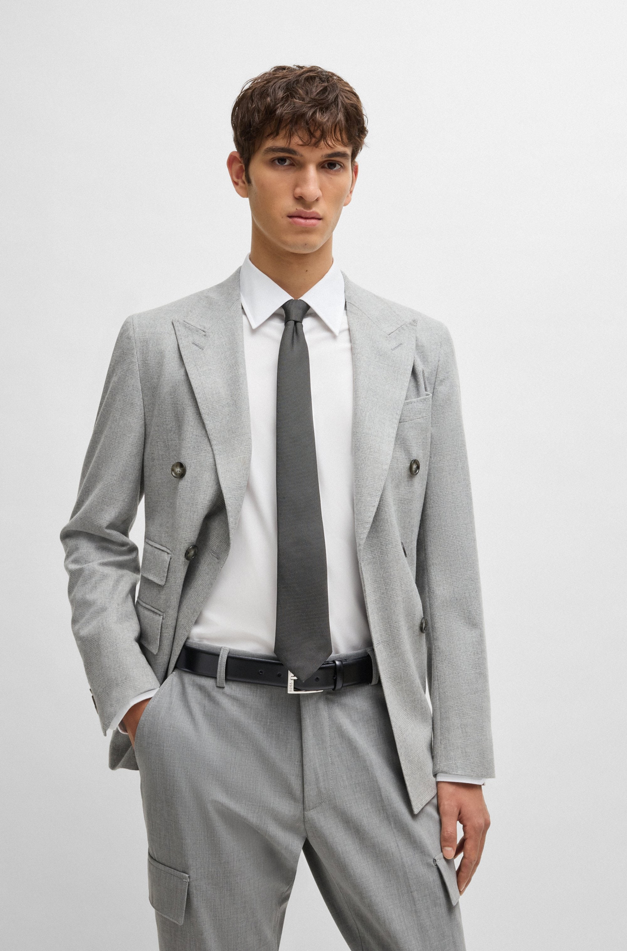 BOSS Ledergürtel »Elloy-PC-An_Sz35« mit dezenter Boss-Prägung auf der Schliesse