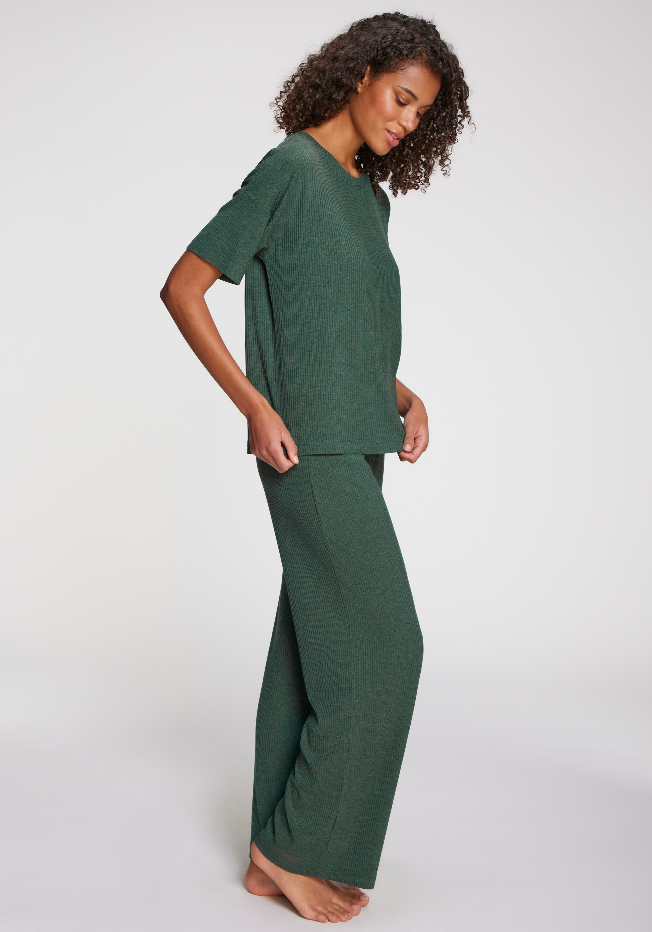 s.Oliver Pyjamahose  Aus weicher Rippqualität